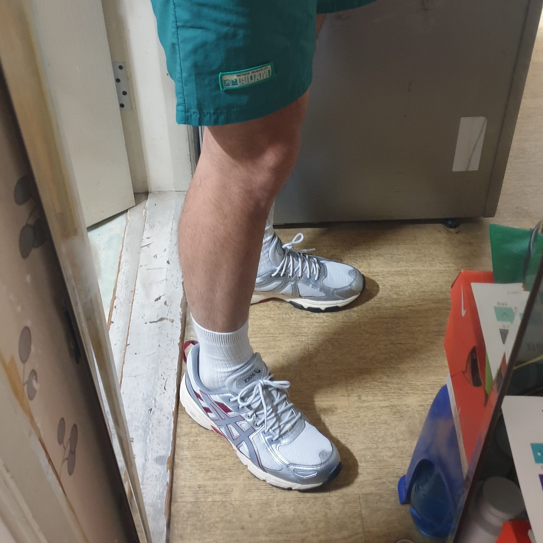 (W) Asics Gel-Venture 6 Glacier Grey Sheet Rock 착용 스타일 - 1