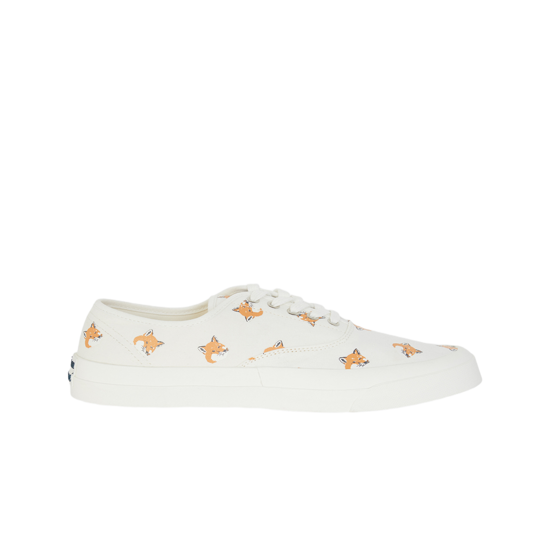 DU04705WW9001-WH Maison Kitsune All Over Fox Head Laced Sneaker White