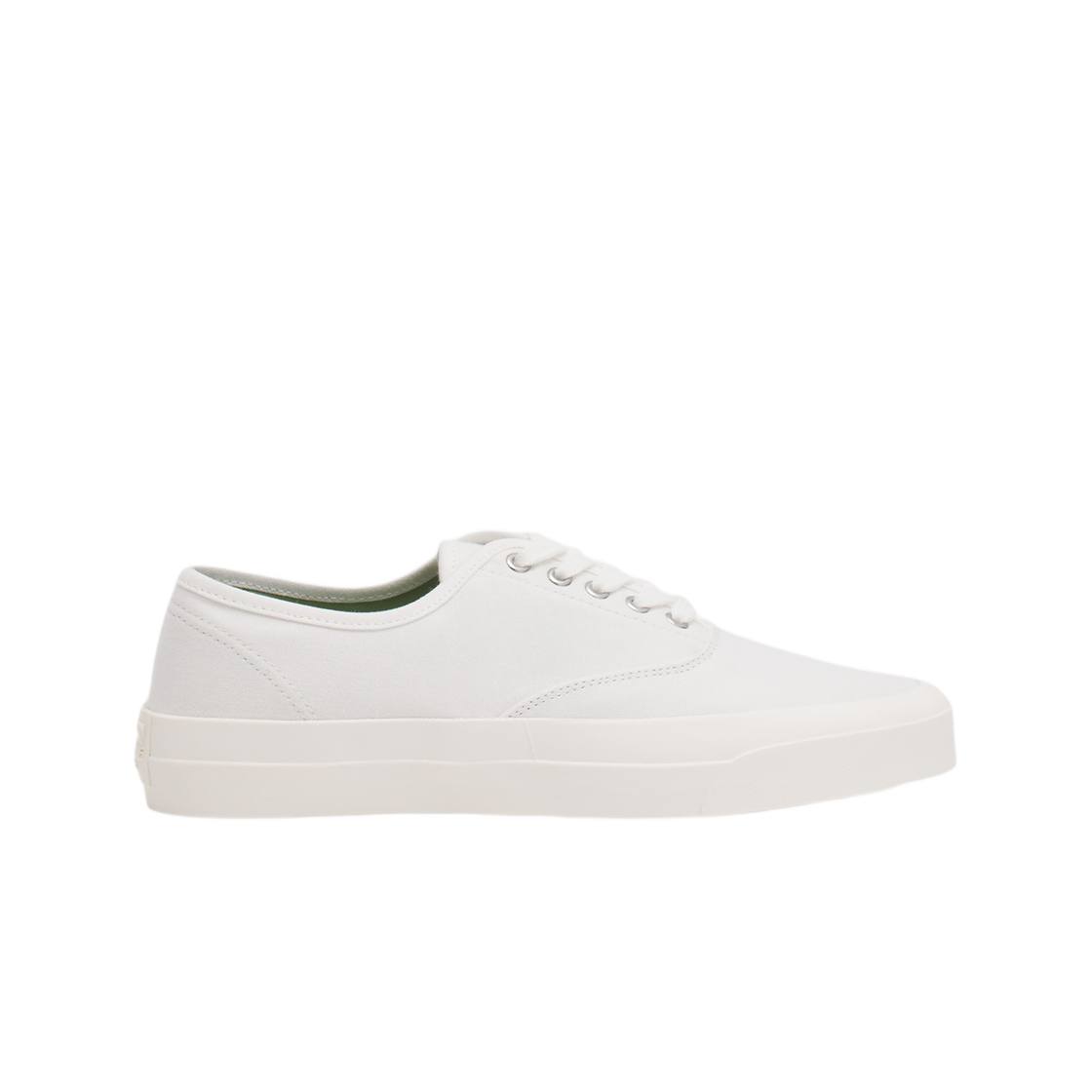 KU04845WW9000-P101 Maison Kitsune Canvas Laced Sneakers White