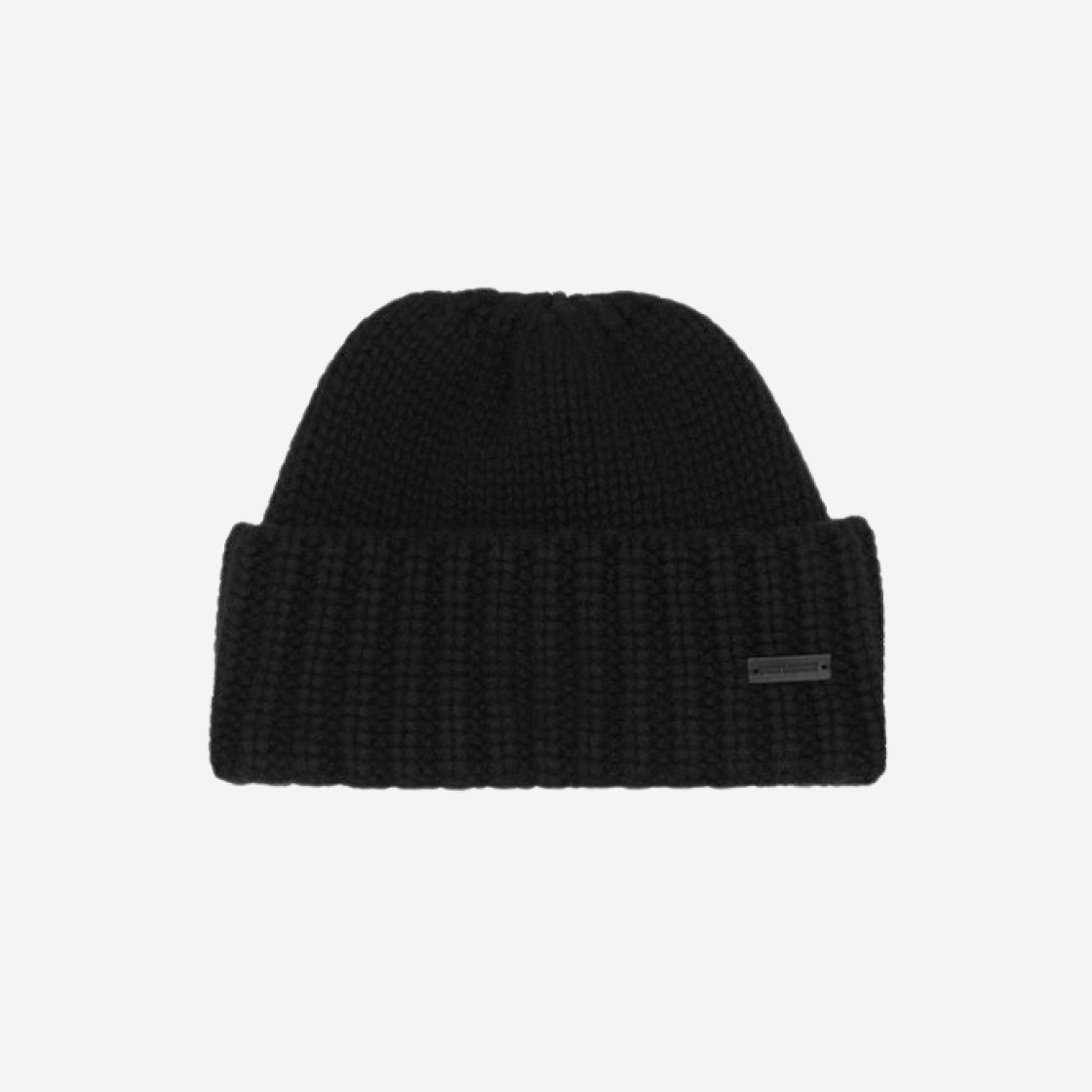 Saint Laurent Knitted Cuffed Beanie In Cashmere Black 상세 이미지 1