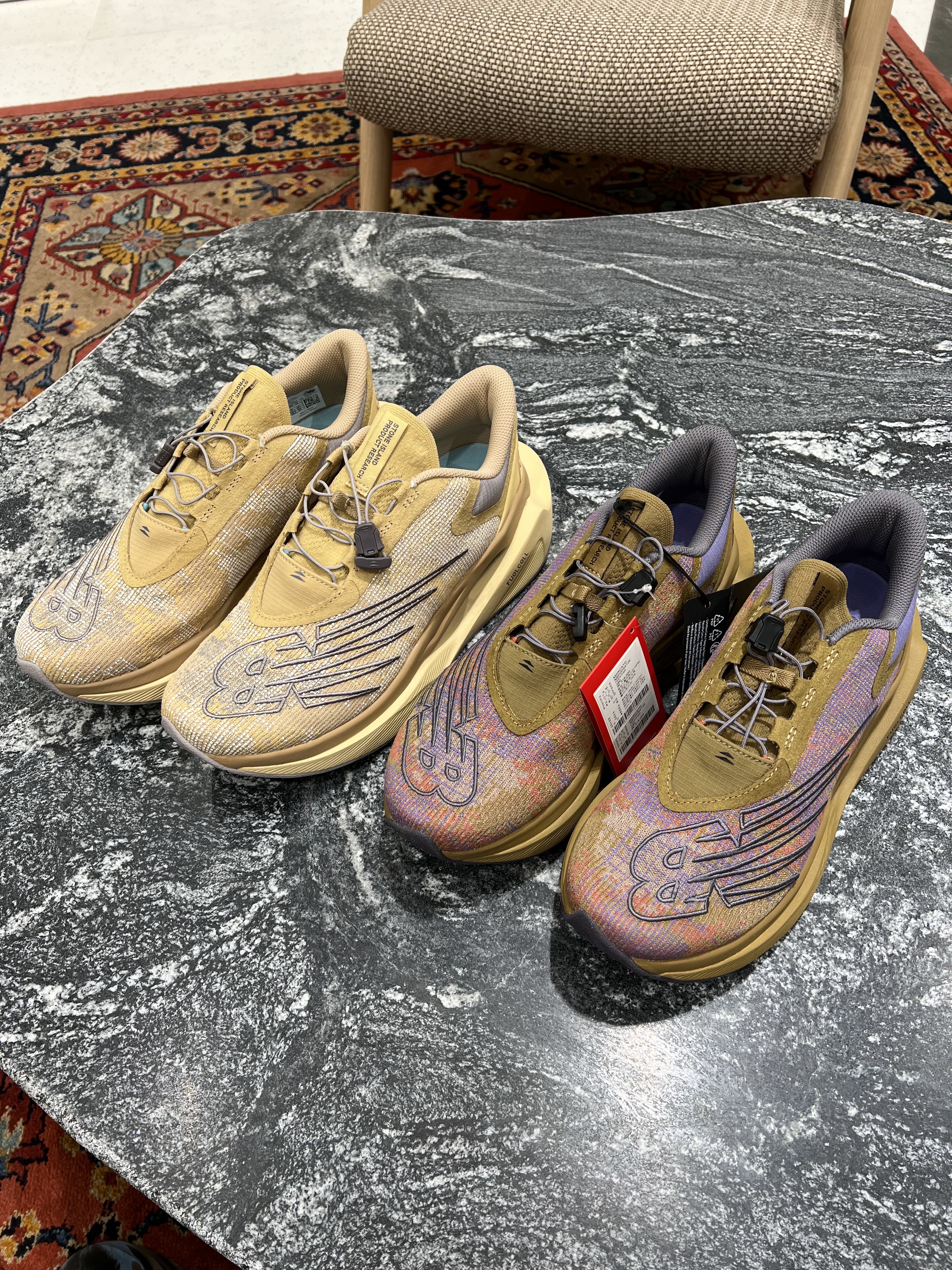 New Balance x Stone Island x Tokyo Design Studio FuelCell  C1 Military Green, New Balance x Stone Island x Tokyo Design Studios FuelCell C1 Beige 착용 스타일 - 1