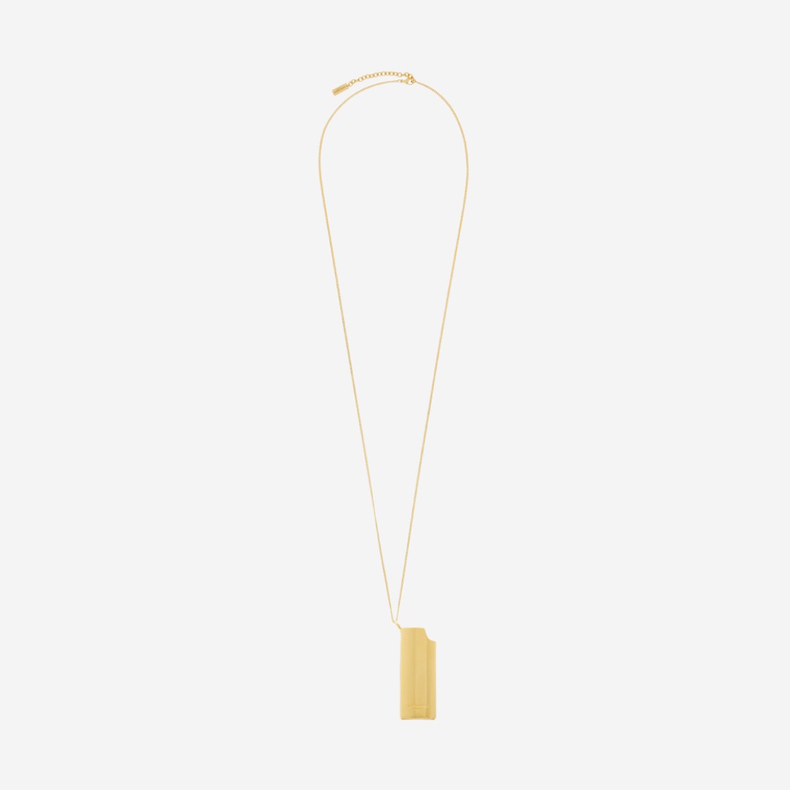 (W) Saint Laurent Lighter Holder Necklace In Brass Gold 상세 이미지 1