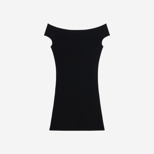 (W) 아미 베어 숄더 미니 드레스 블랙