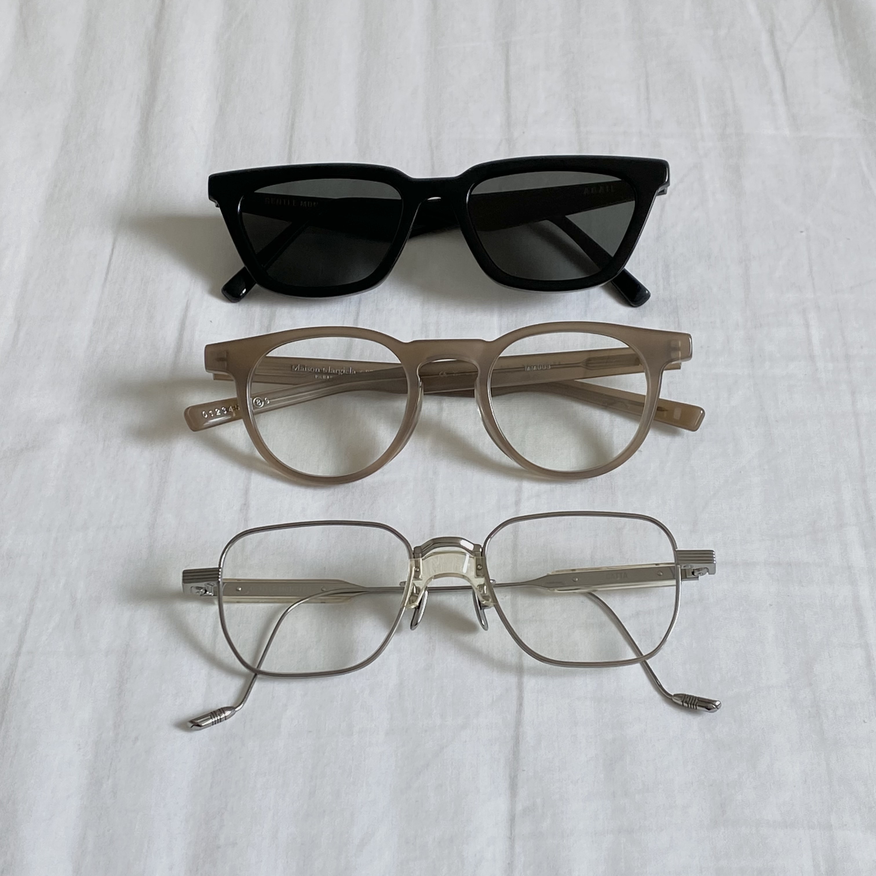 Gentle Monster x Maison Margiela MM009 Clear Brown 착용 스타일