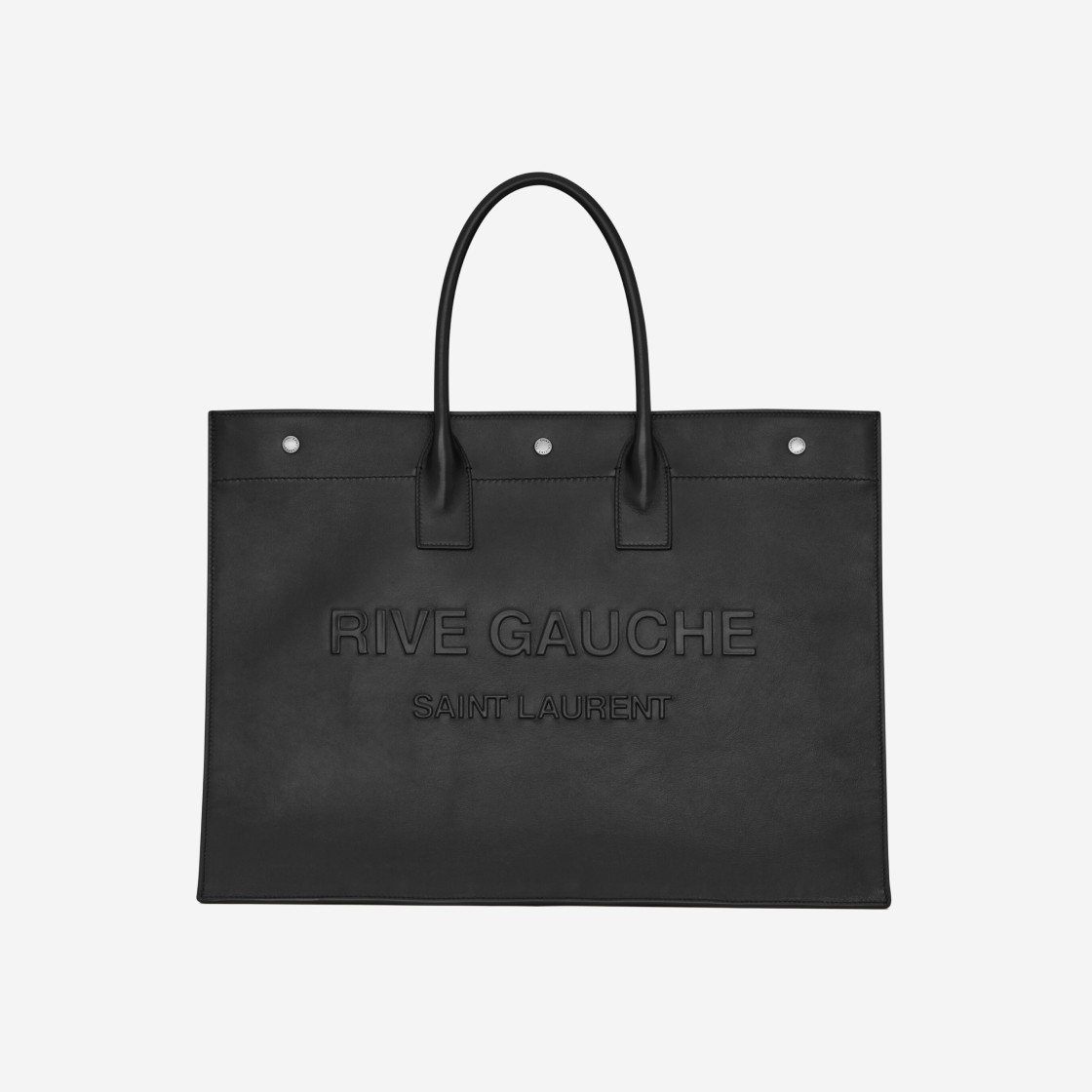 Saint Laurent Rive Gauche Large Tote Bag In Smooth Leather Black 상세 이미지 1