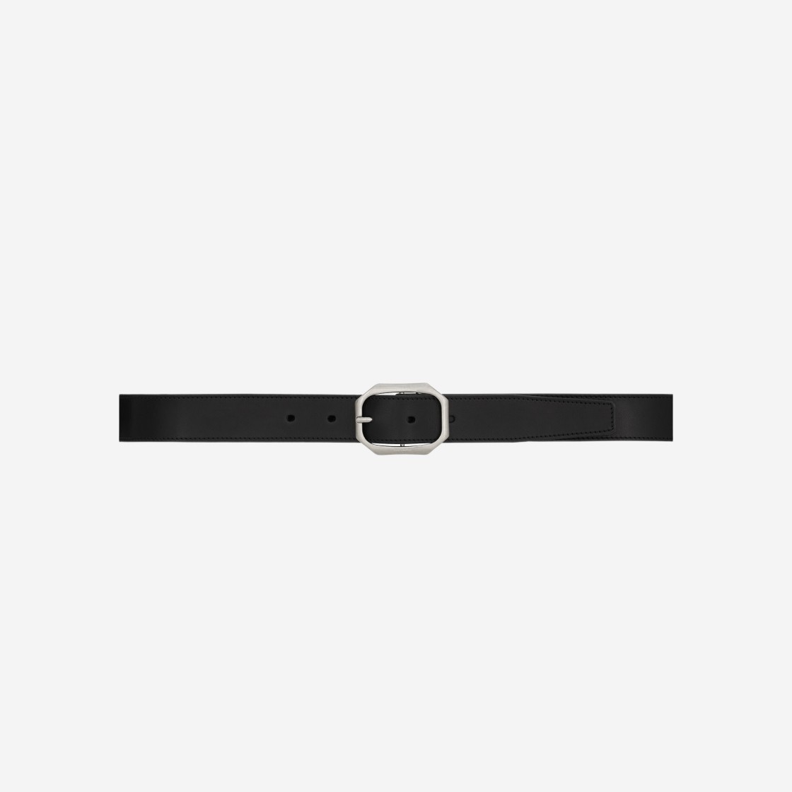 Saint Laurent Frame Buckle Belt in Vegetable-Tanned Leather Black 상세 이미지 1