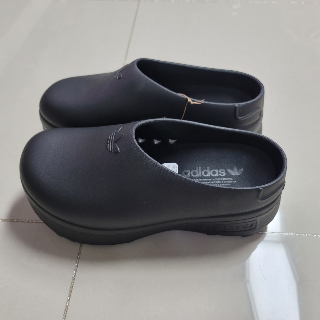 (W) Adidas Adifom Stan Smith Mule Core Black 착용 스타일 - 2
