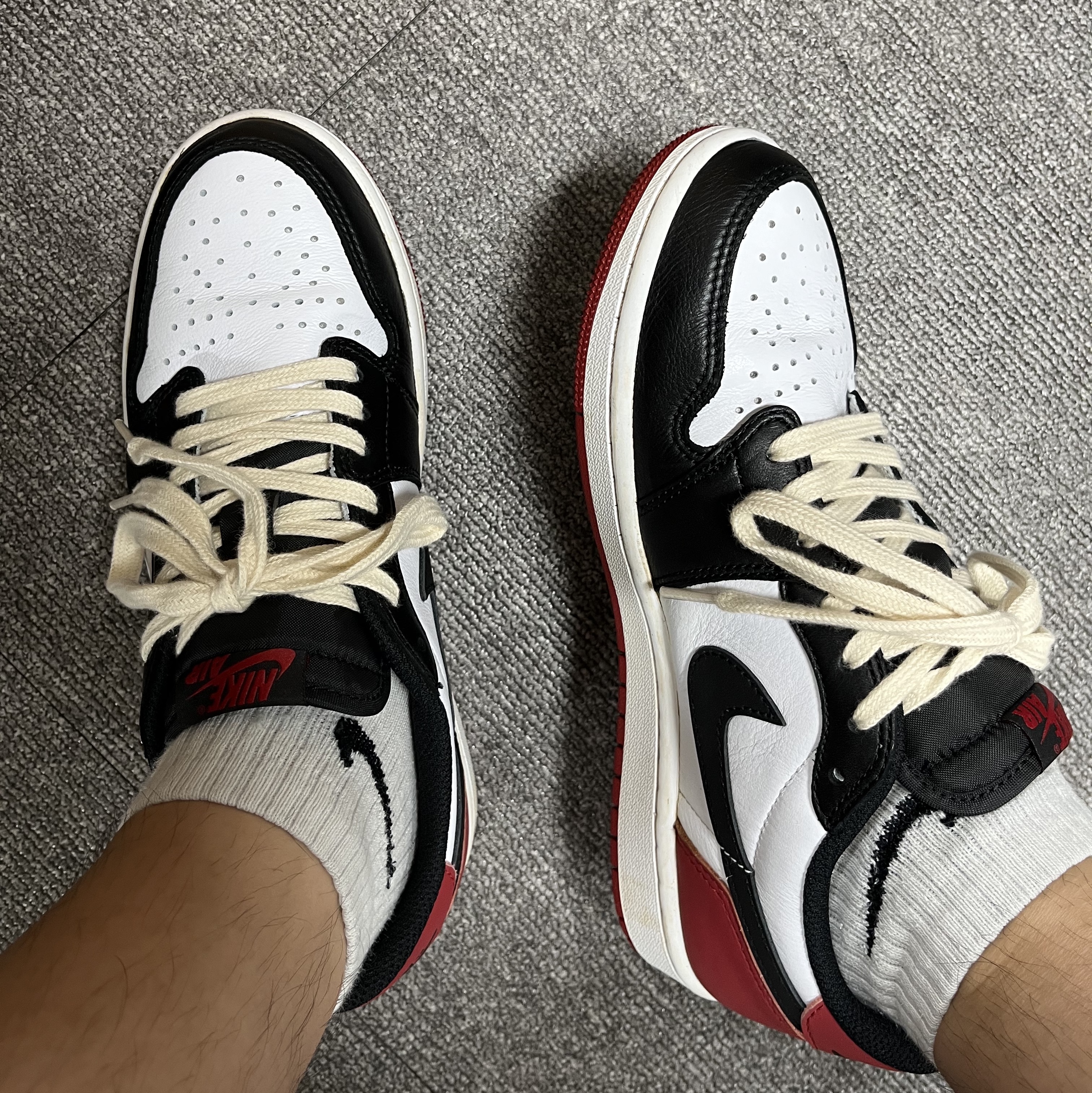 Jordan 1 Retro Low OG Black Toe 착용 스타일