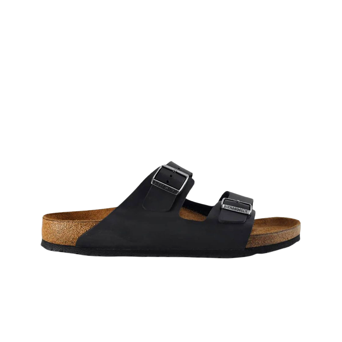 0051191 Birkenstock Arizona Smooth Leather Sandals Black- Regular