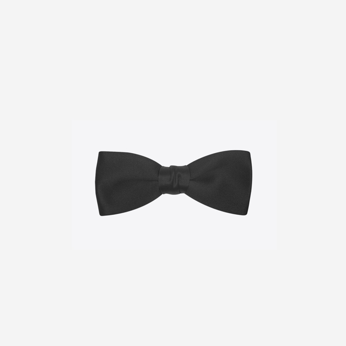 Saint Laurent Yves Bow Tie in Silk Satin Black 상세 이미지 1