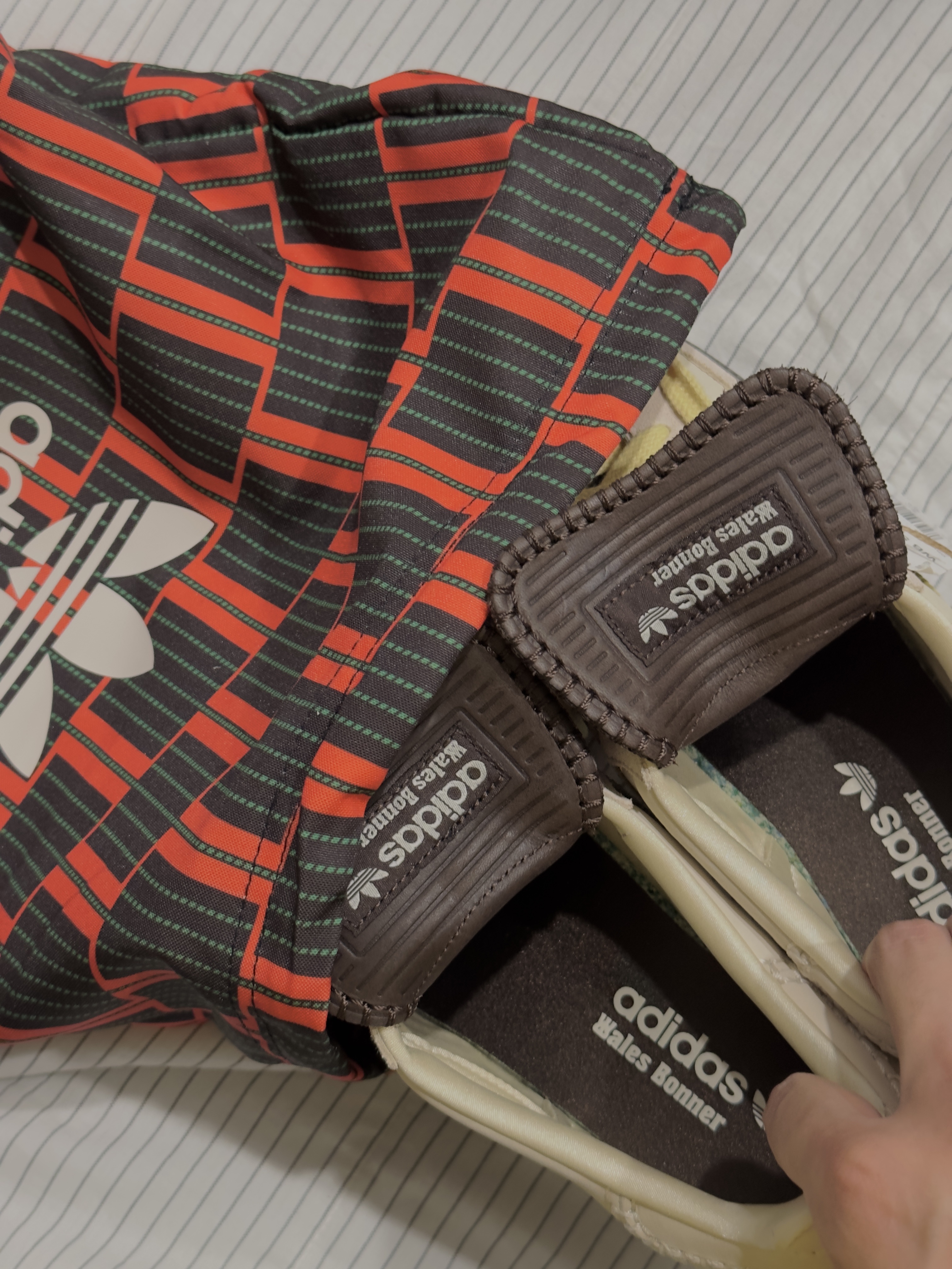 Adidas x Wales Bonner Samba Brown Ecru Tint 착용 스타일 - 5