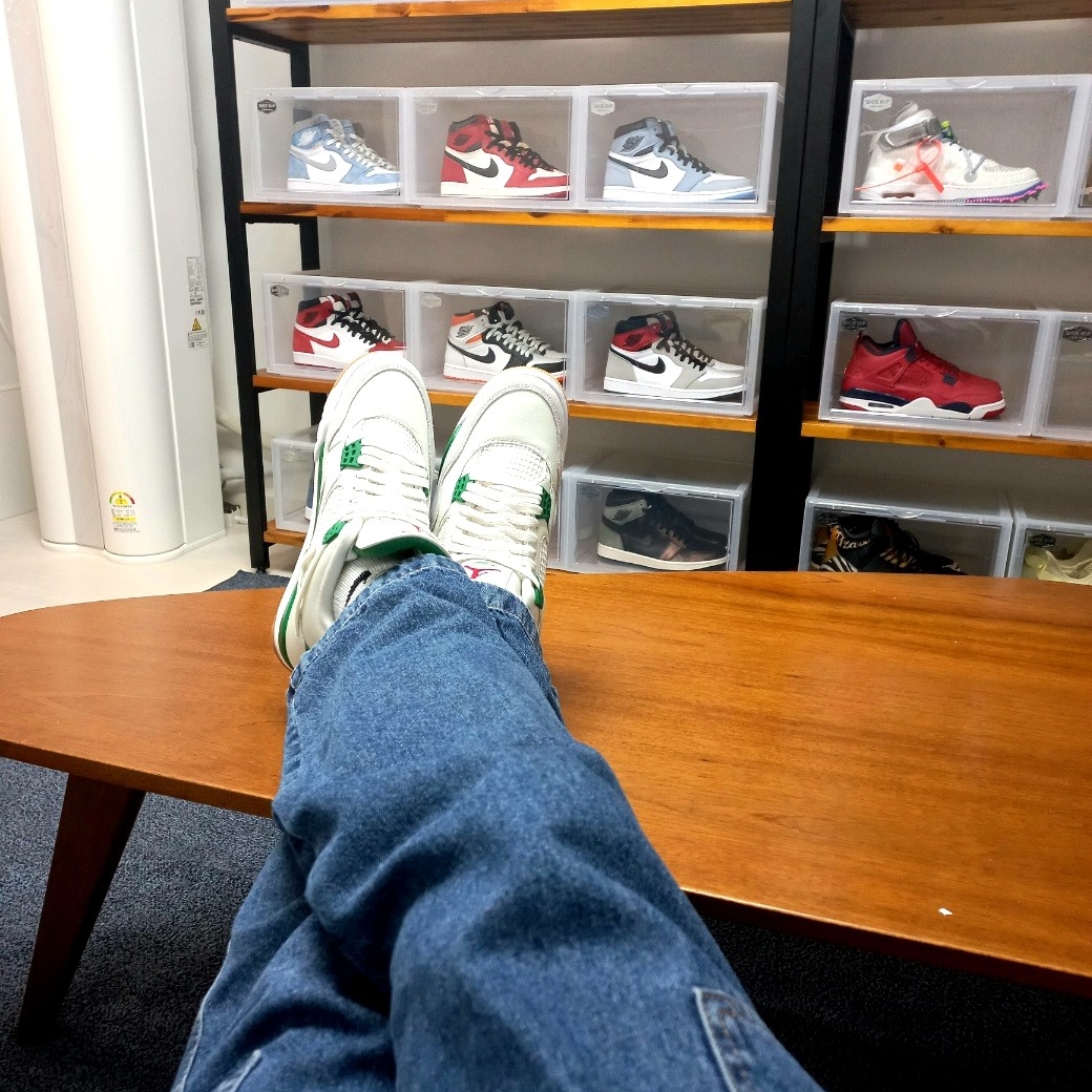 Jordan 4 x Nike SB Retro SP Pine Green, Supreme x The North Face Bandana T-Shirt White - 22SS 착용 스타일 - 3