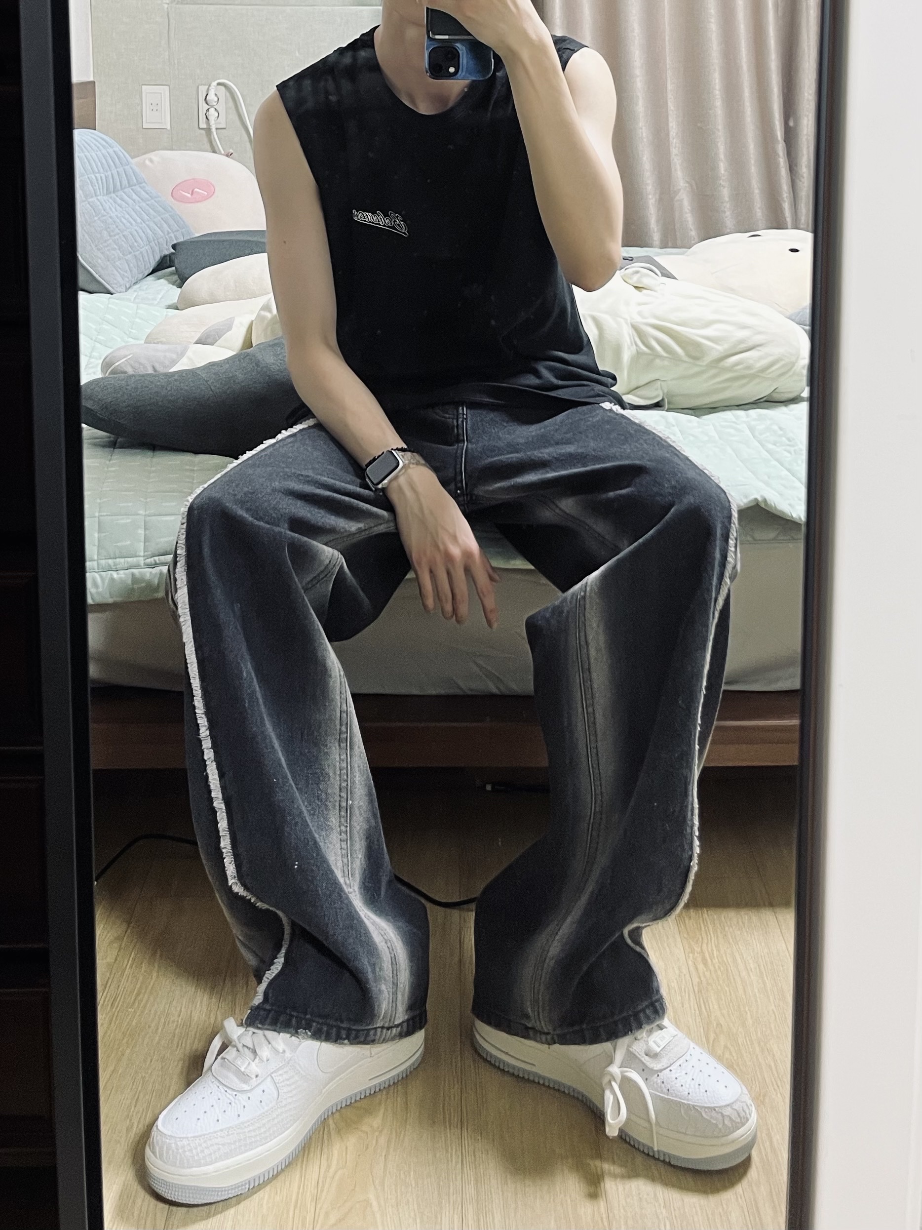 (W) Nike Air Force 1 Low '07 White Python 착용 스타일