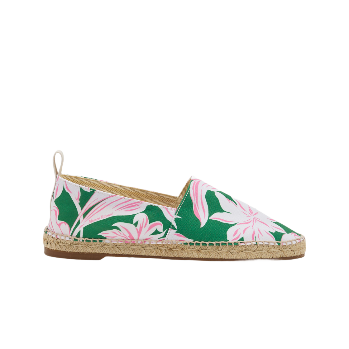 KM04109WW9000-M100 Maison Kitsune Flowers Print Espadrilles Multico Design