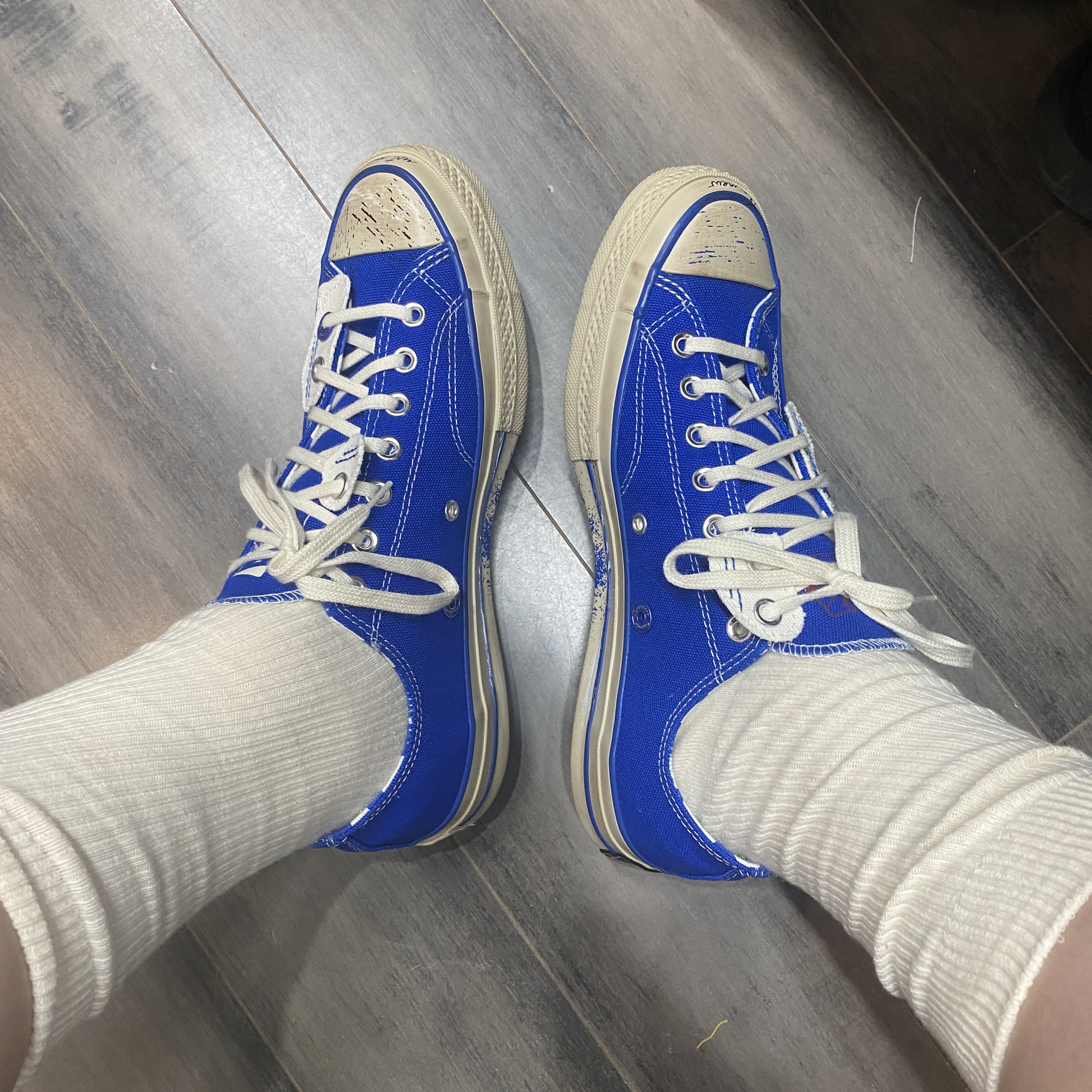 Converse x Ader Error Chuck 70 Ox Imperial Blue 착용 스타일 - 1