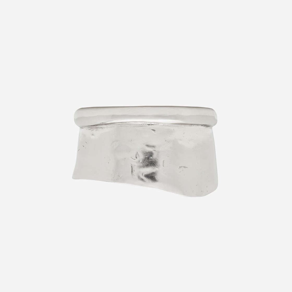 (W) Saint Laurent Organic Wave Cuff Bracelet In Metal Oxidized Silver 상세 이미지 1