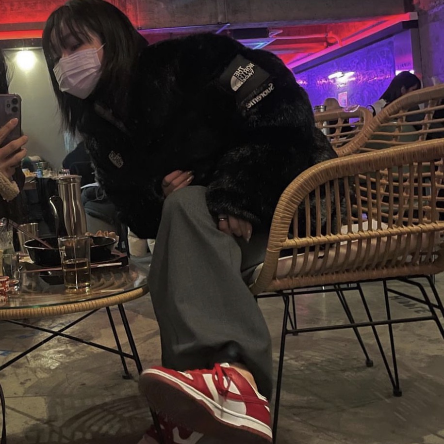 Supreme x The North Face Faux Fur Nuptse Jacket Black - 20FW 착용 스타일 - 2