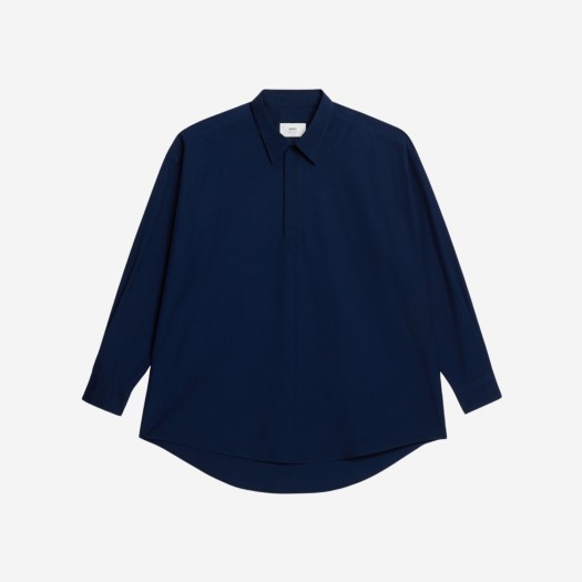 (W) 아미 숏 셔츠 드레스 노틱 블루