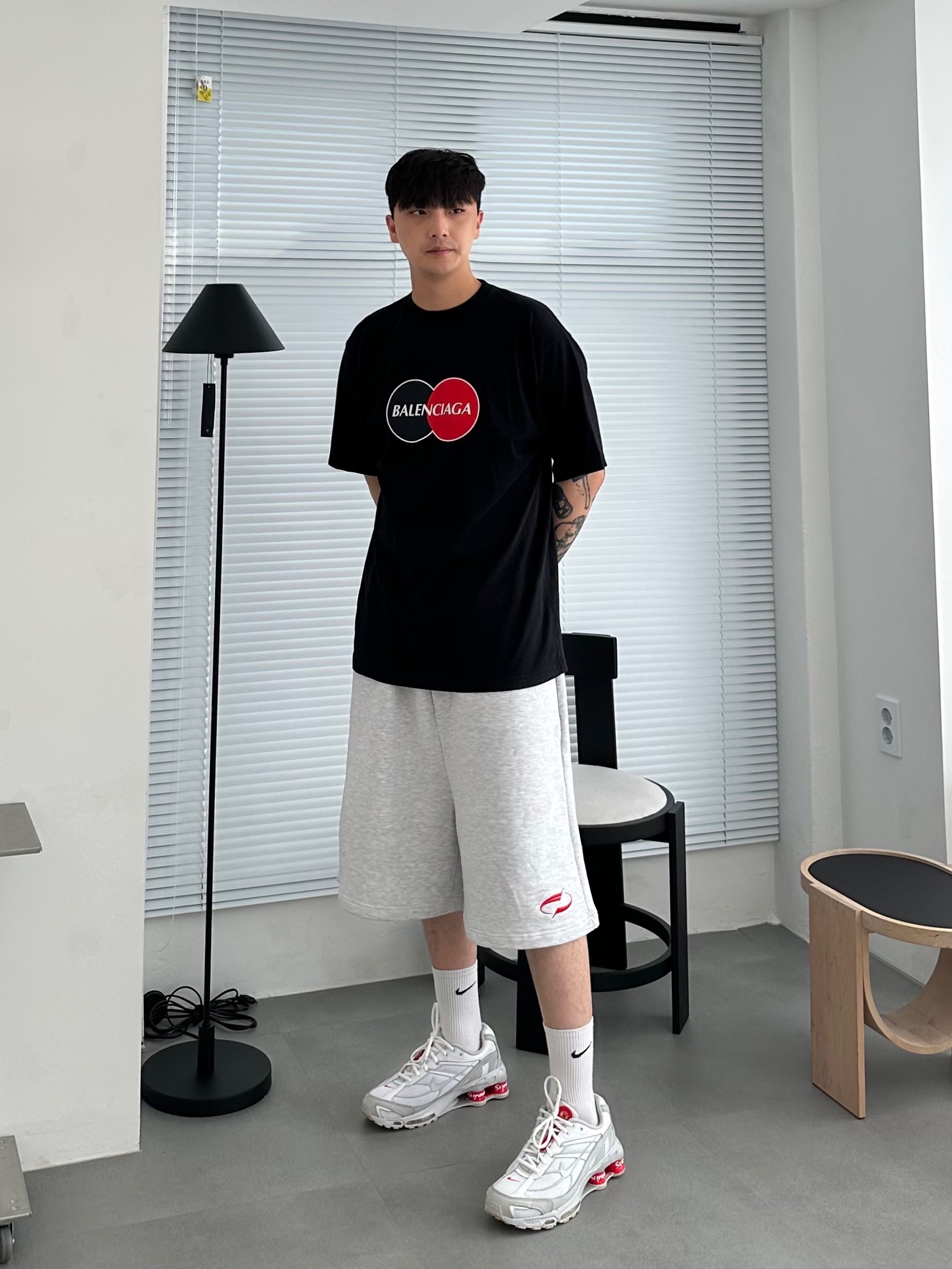 Nike x Supreme Shox Ride 2 SP White 착용 스타일