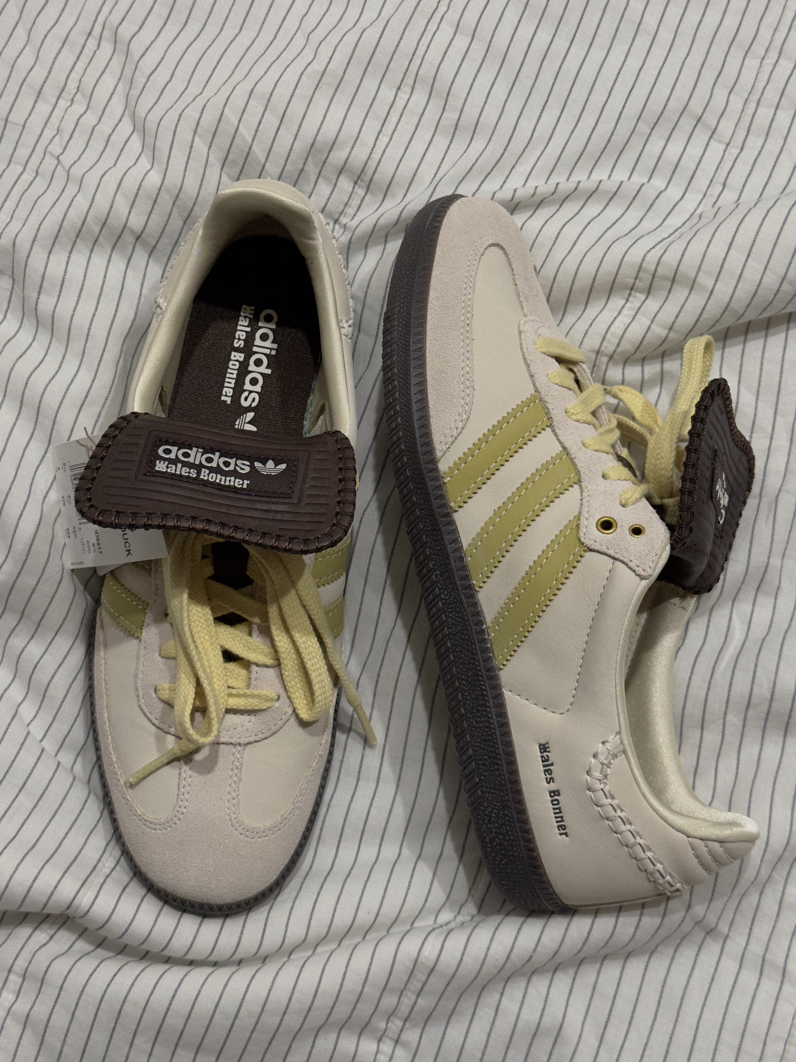 Adidas x Wales Bonner Samba Brown Ecru Tint 착용 스타일 - 3
