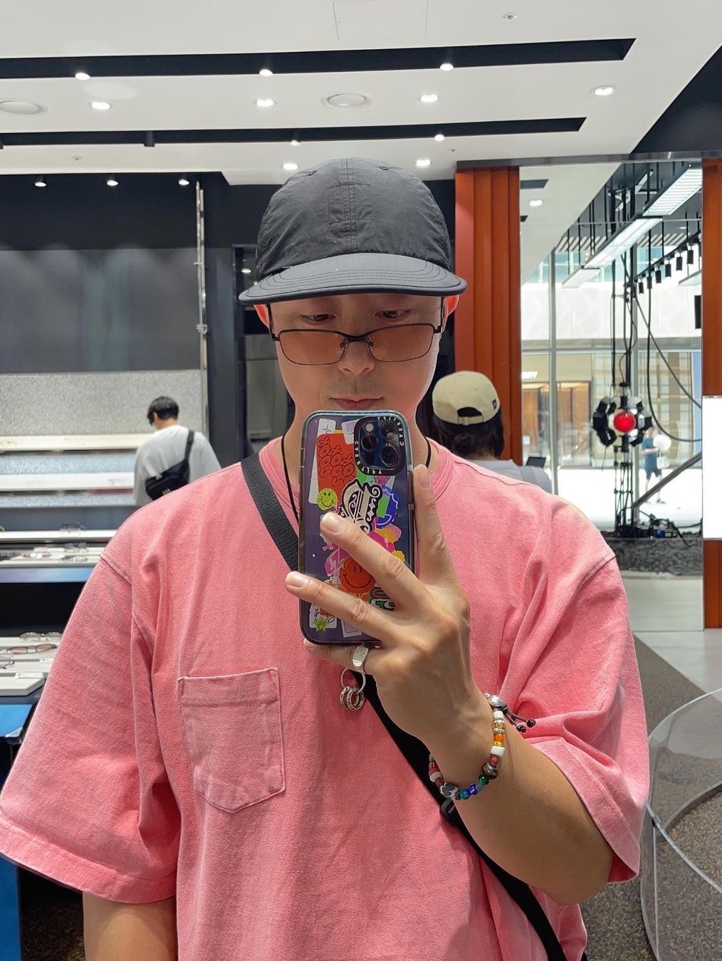 Found Pocket Side A Camp Cap Black 착용 스타일 - 1