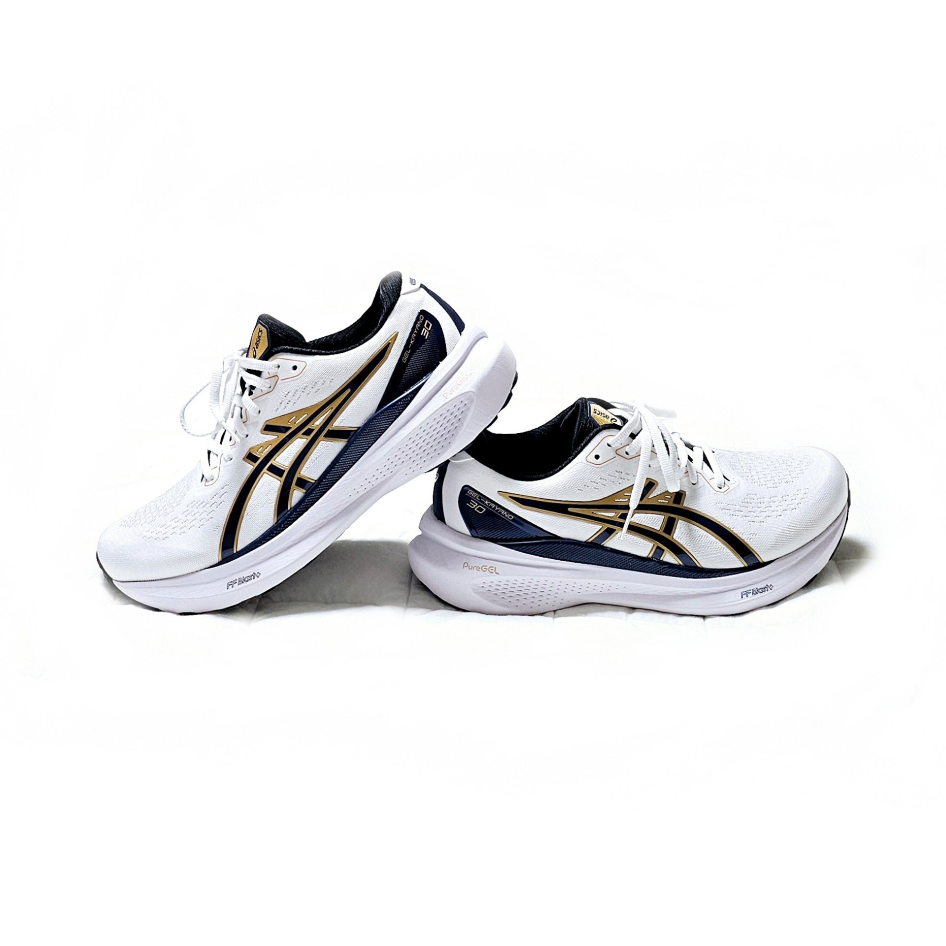 Asics Gel-Kayano 30 Anniversary White Deep Ocean 착용 스타일 - 3