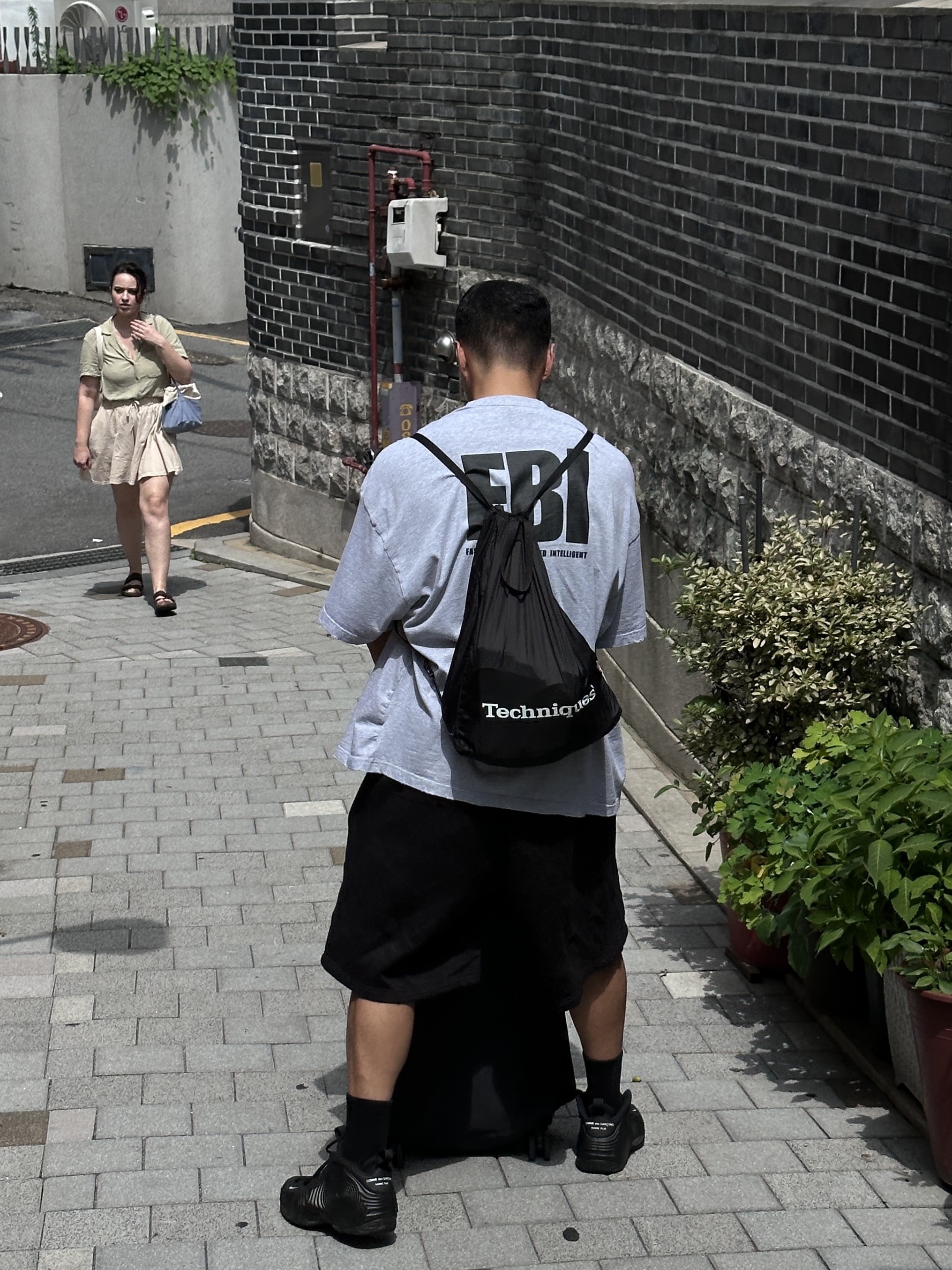 Nike x Comme des Garcons Homme Plus Air Foamposite One Black 착용 스타일