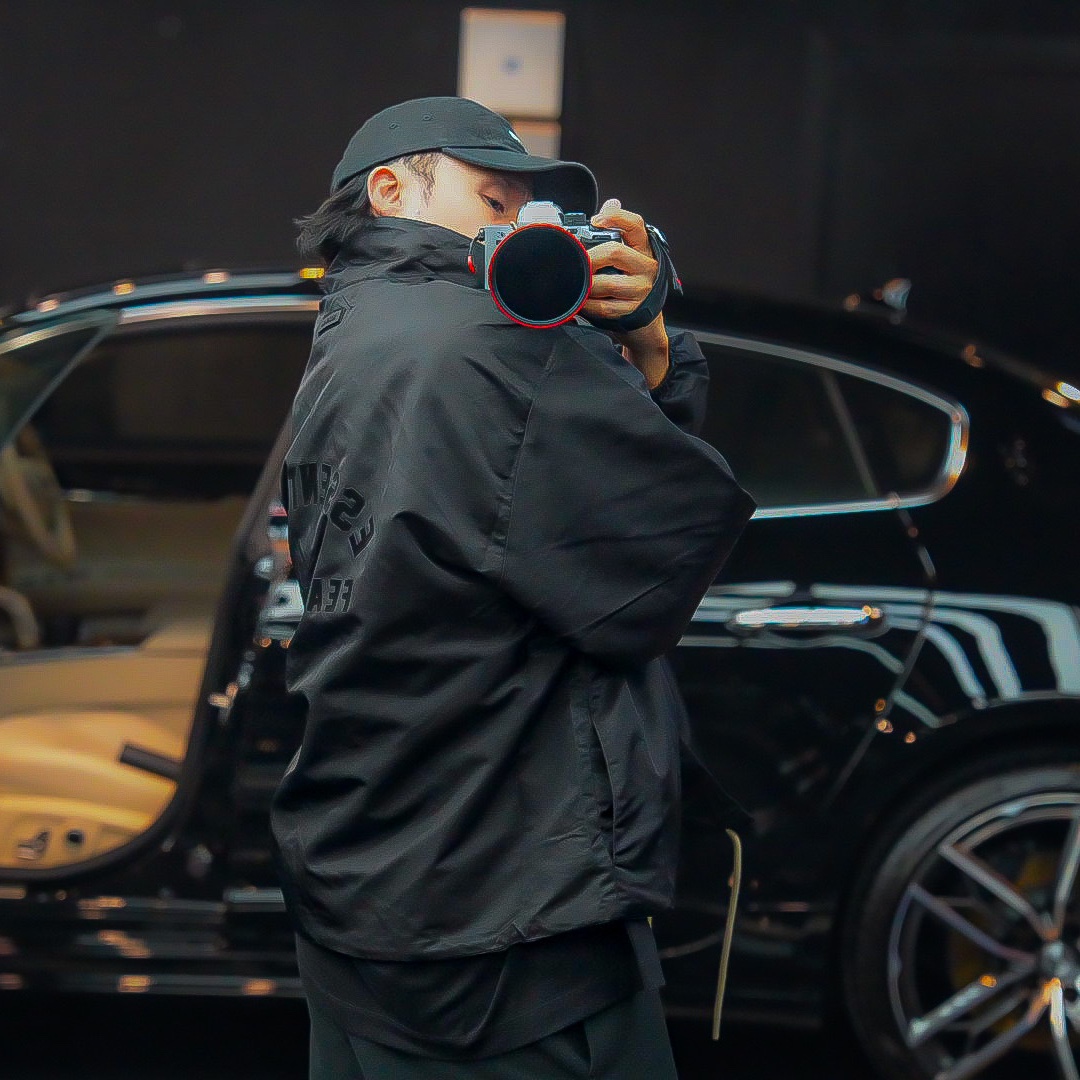 Essentials The Black Collection Coaches Jacket Black - 23SS, Supreme Military Camp Cap Black - 22SS 착용 스타일