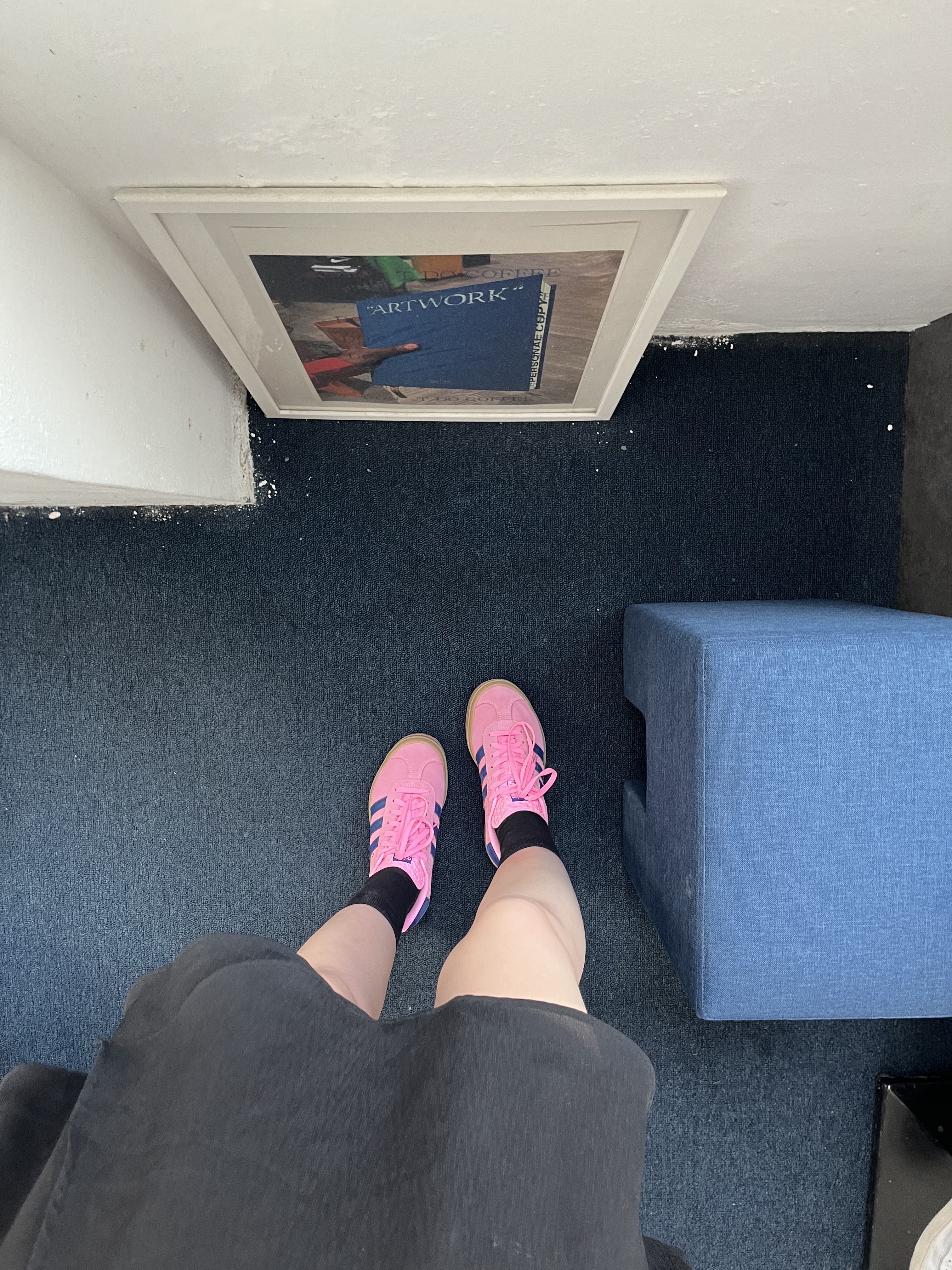 (W) Adidas Gazelle Bold Pink Glow Victory Blue 착용 스타일 - 1