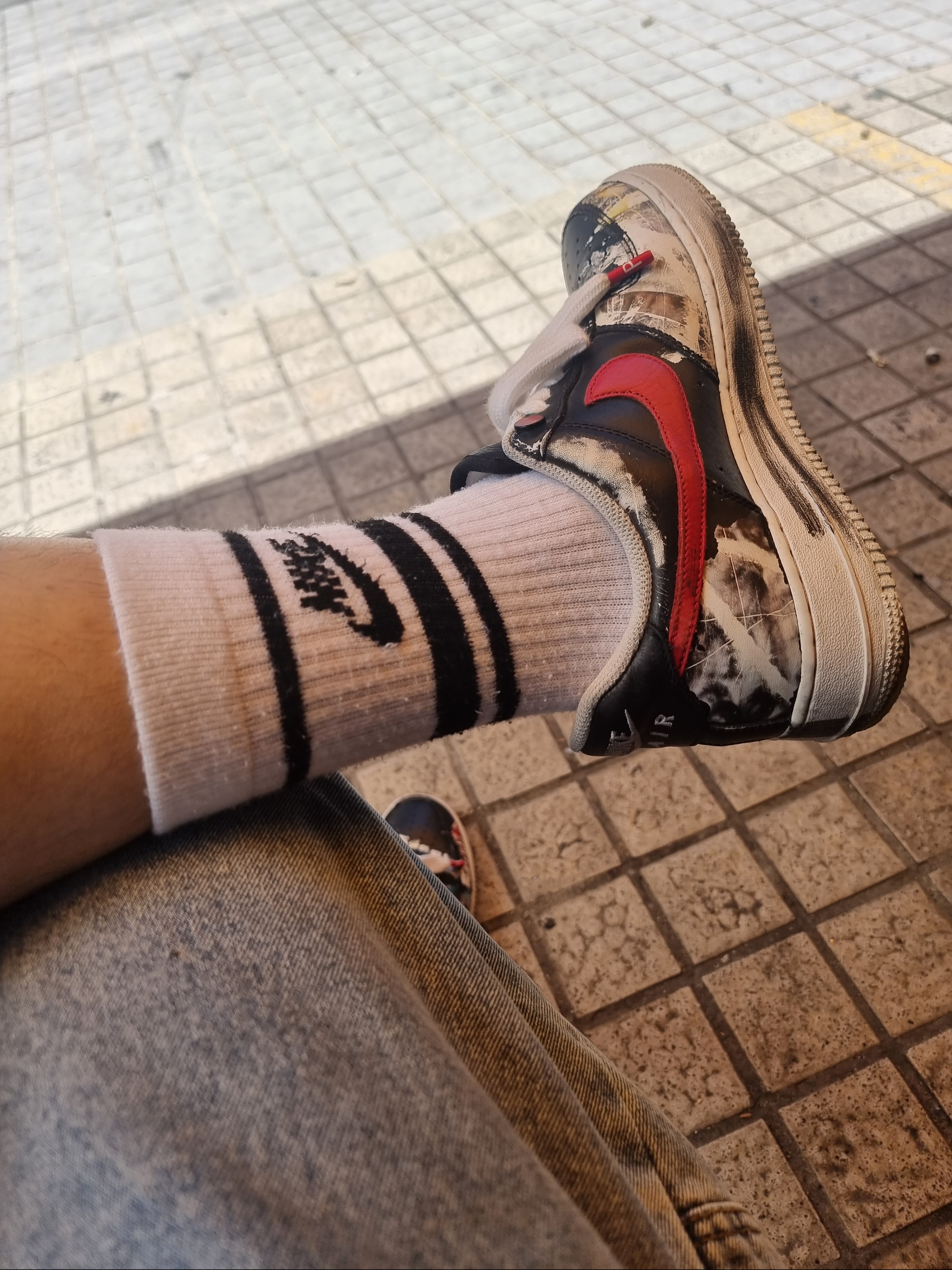 Nike x Peaceminusone Air Force 1 Low Para-Noise - Korea Exclusive 착용 스타일