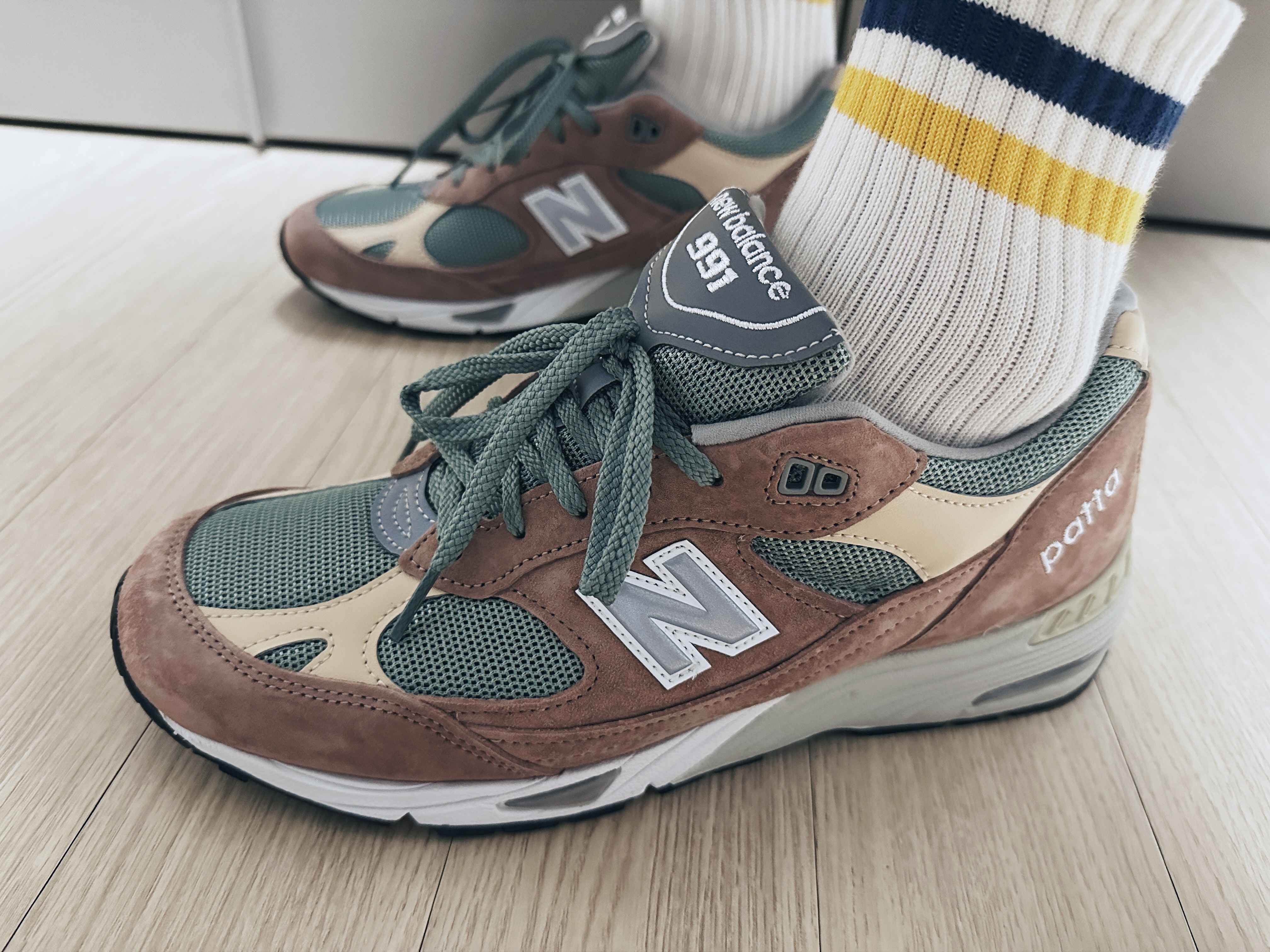New Balance x Patta 991 Made in UK 착용 스타일 - 3