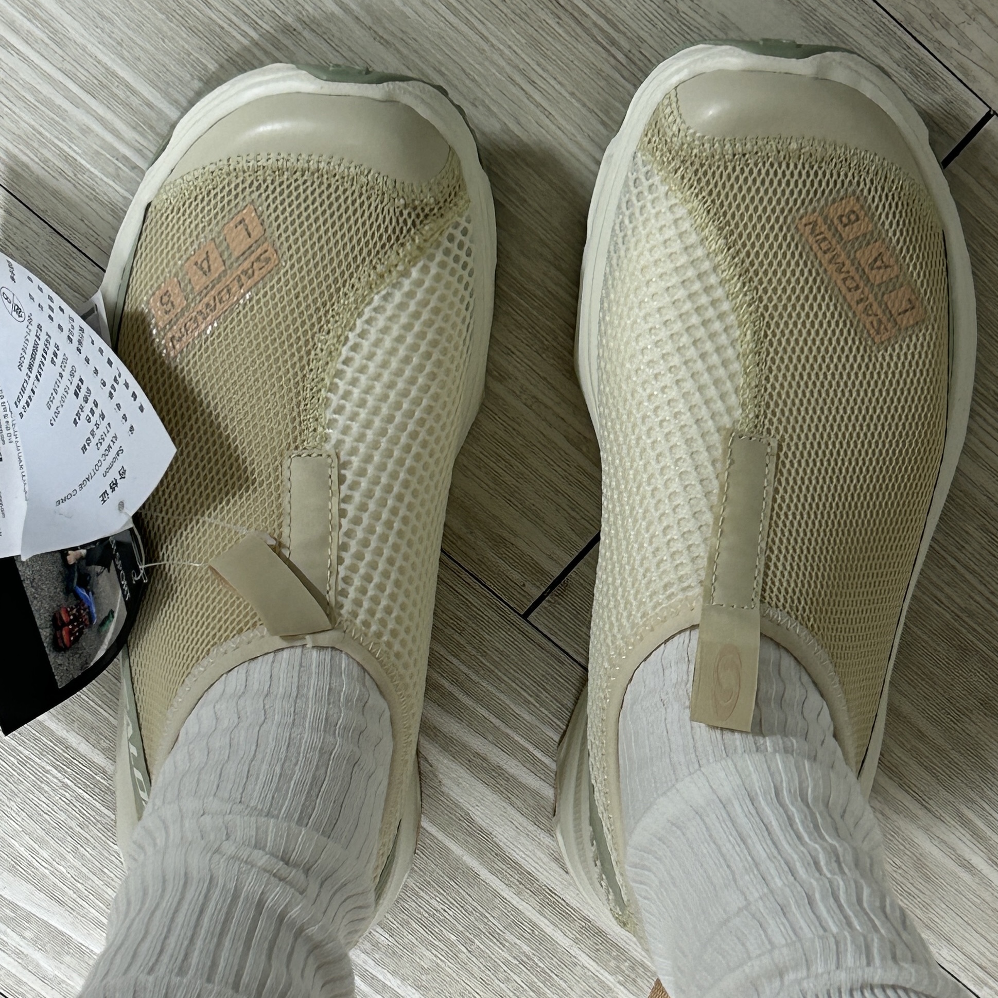 Salomon RX Moc Cottage Core Vanilla Ice Desert Sage 착용 스타일
