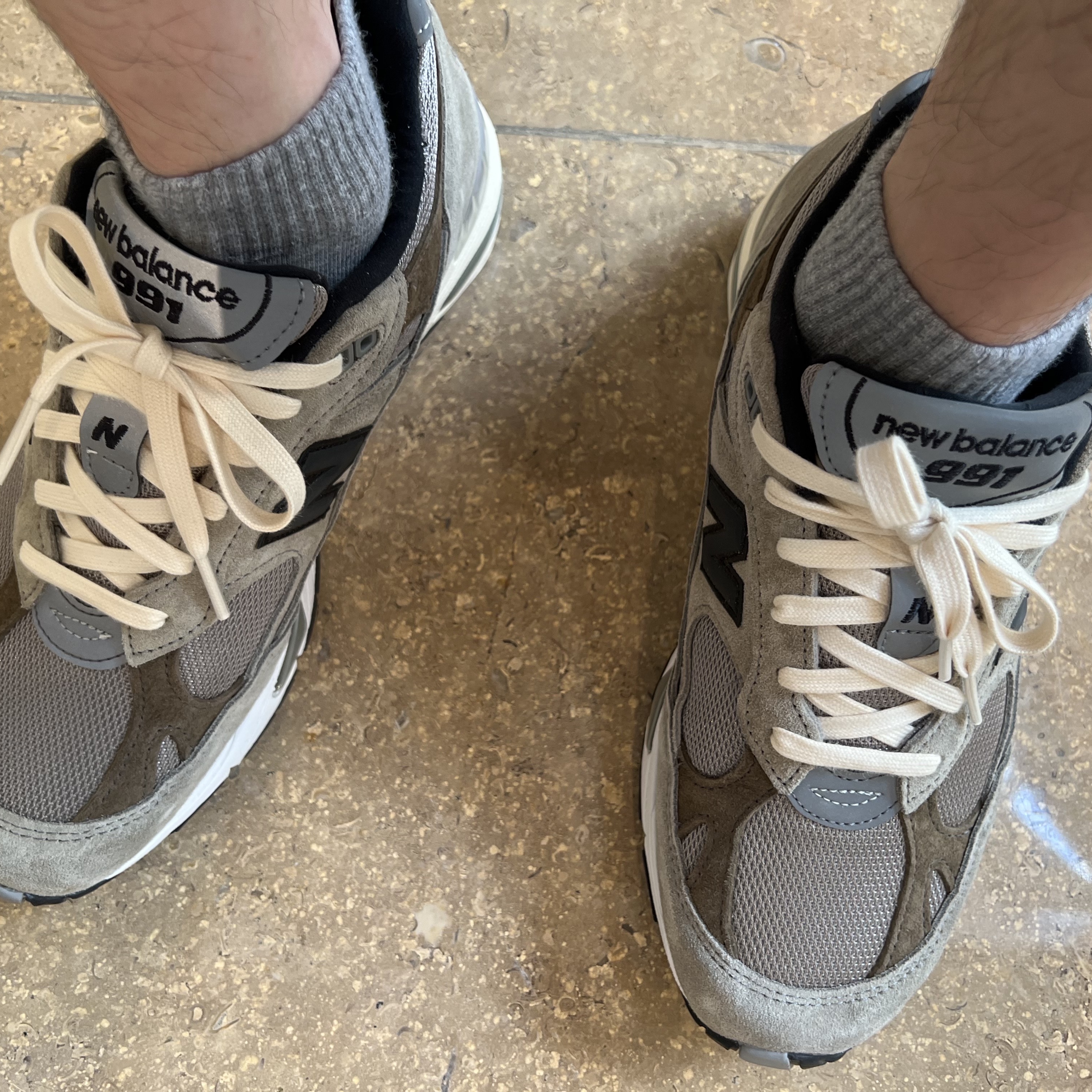 New Balance x JJJJound 991 Made in UK Grey 착용 스타일