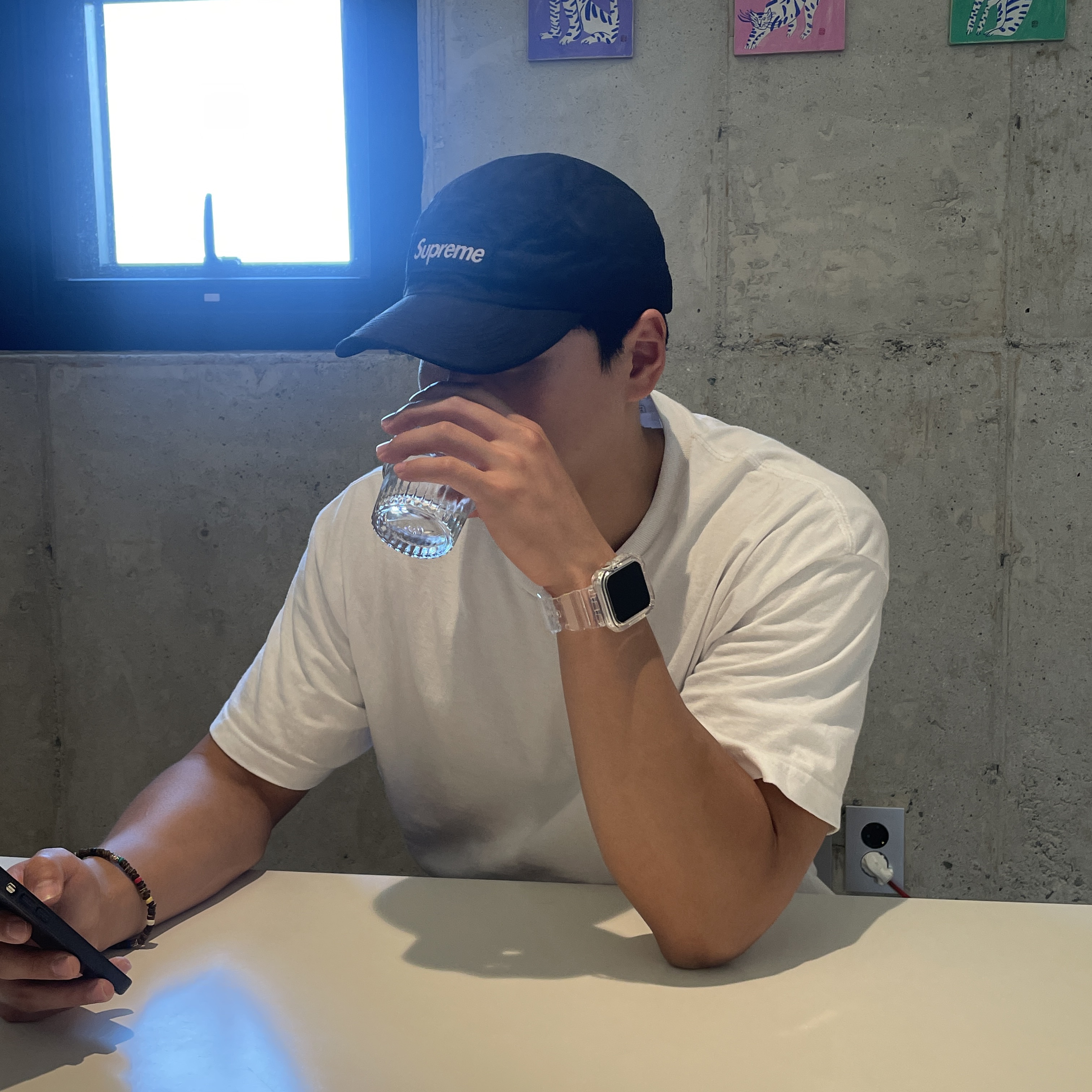 Supreme Overdyed Camo Nylon Camp Cap Black - 23SS 착용 스타일