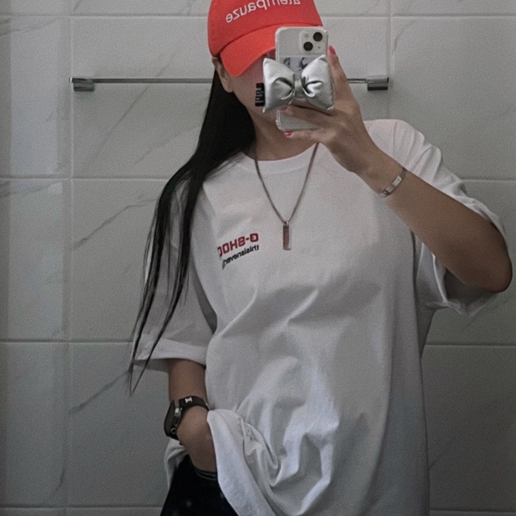Thisisneverthat x Casio G-Shock 40th Anniversary T-Shirt White 착용 스타일