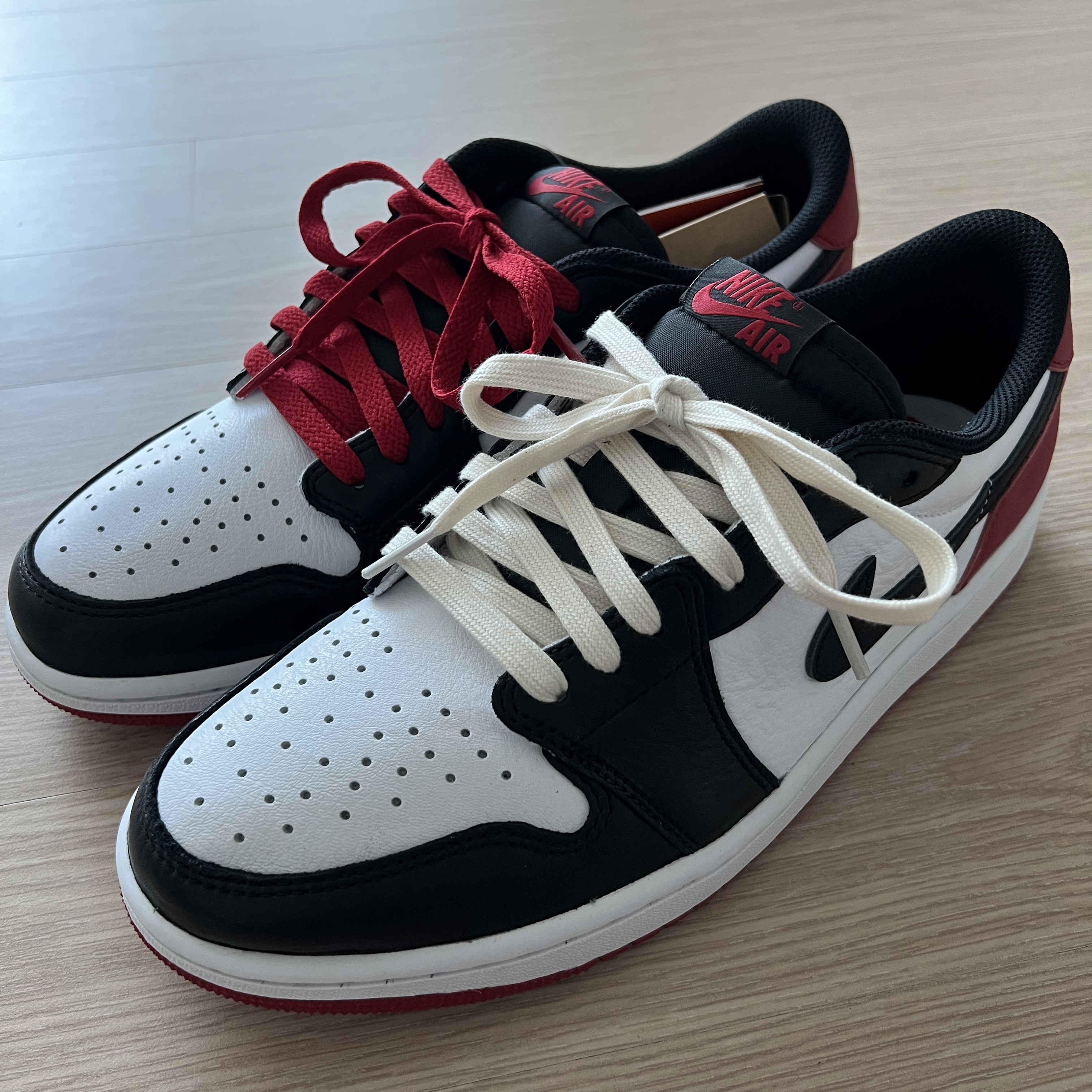 Jordan 1 Retro Low OG Black Toe 착용 스타일 - 1