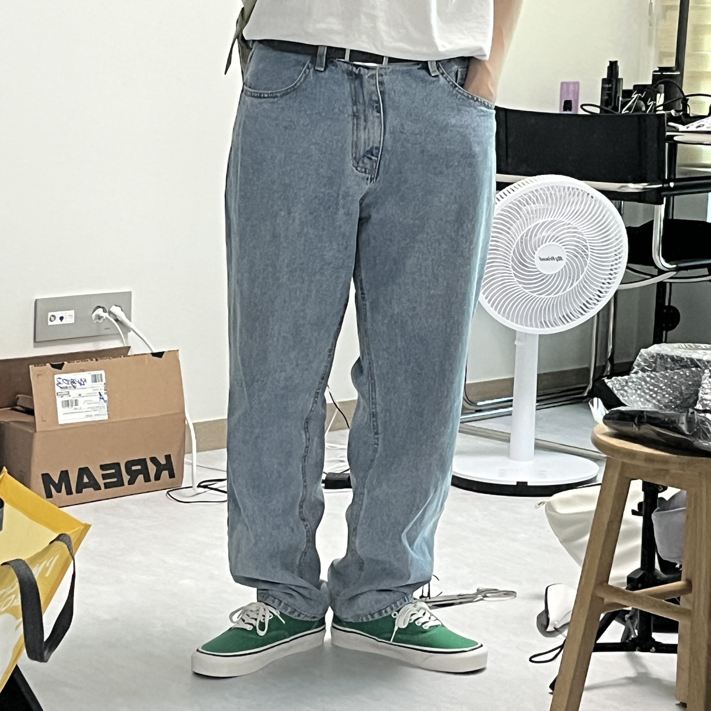 Vans Authentic 44 DX Anaheim Factory Emerald Green 착용 스타일