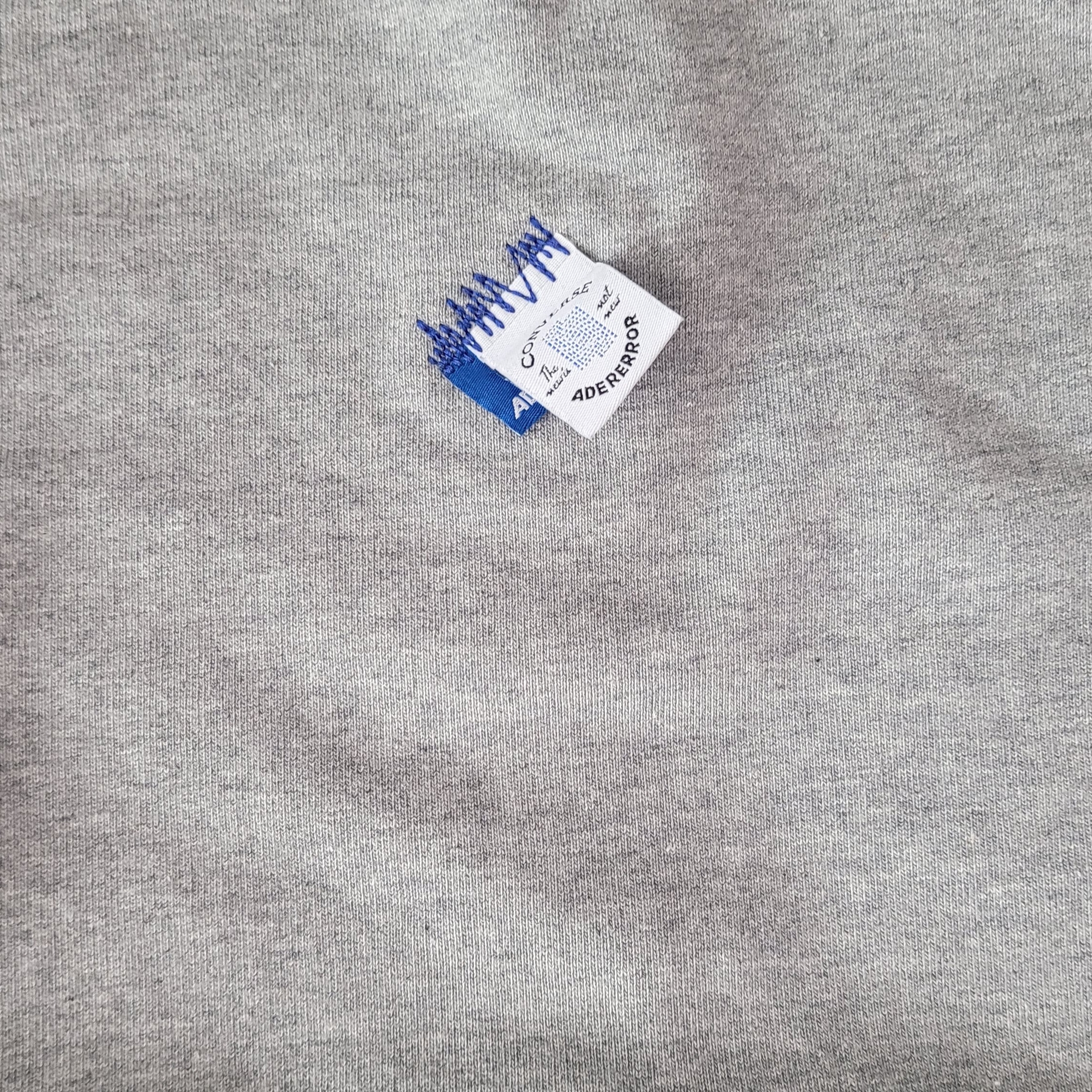 Converse x Ader Error Shapes Crewneck Sweatshirt Vintage Grey Heather, Jordan 1 Retro Low OG Black Toe 착용 스타일 - 3