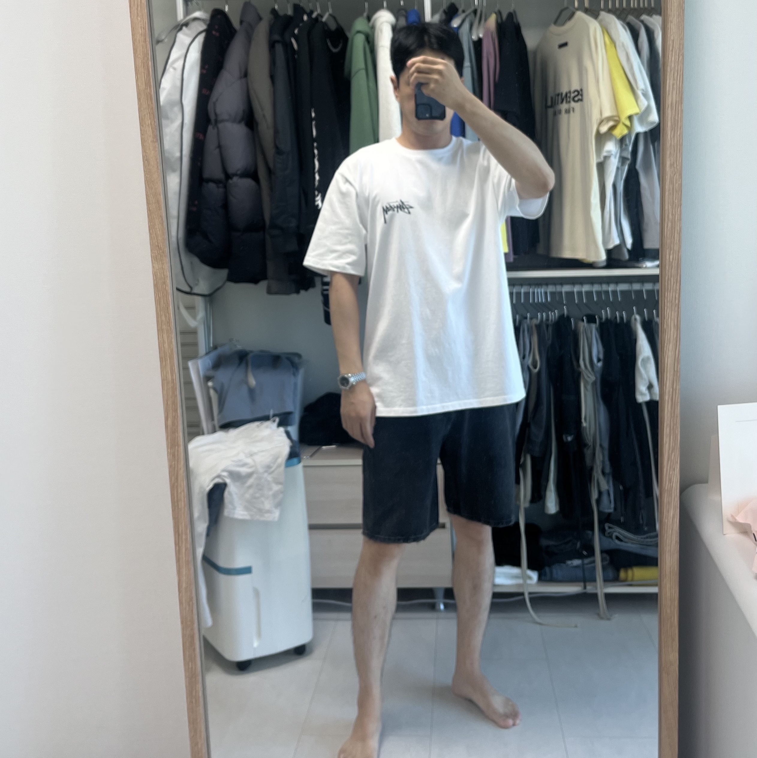 Stussy Kittens T-Shirt White 착용 스타일 - 2