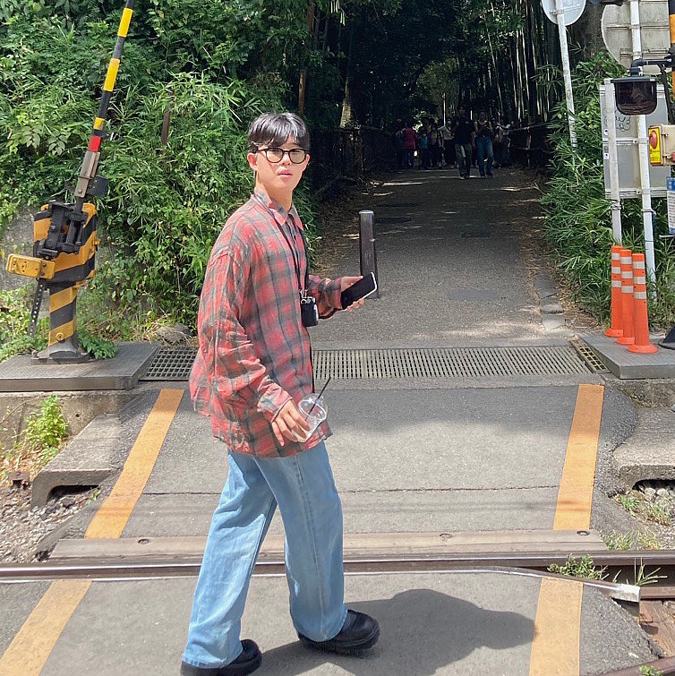 Our Legacy Borrowed Shirt Big Lumbercheck Print 착용 스타일