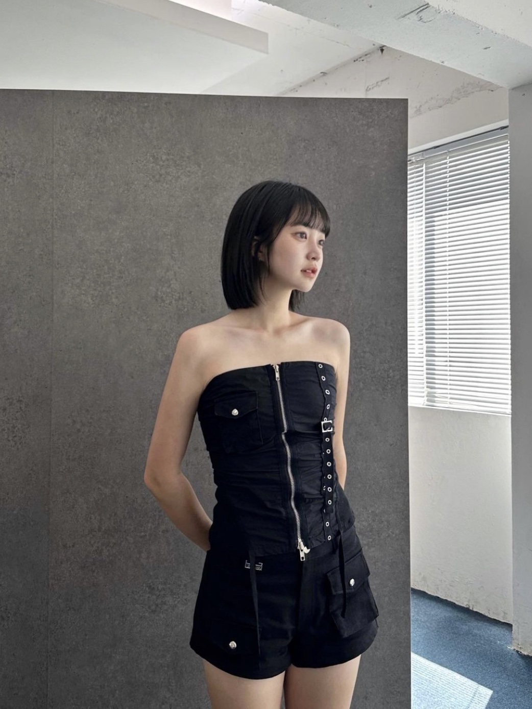 トップス Bohemian seoul grunge biker bustier gzz32542_black_xl?w=537&qlt=