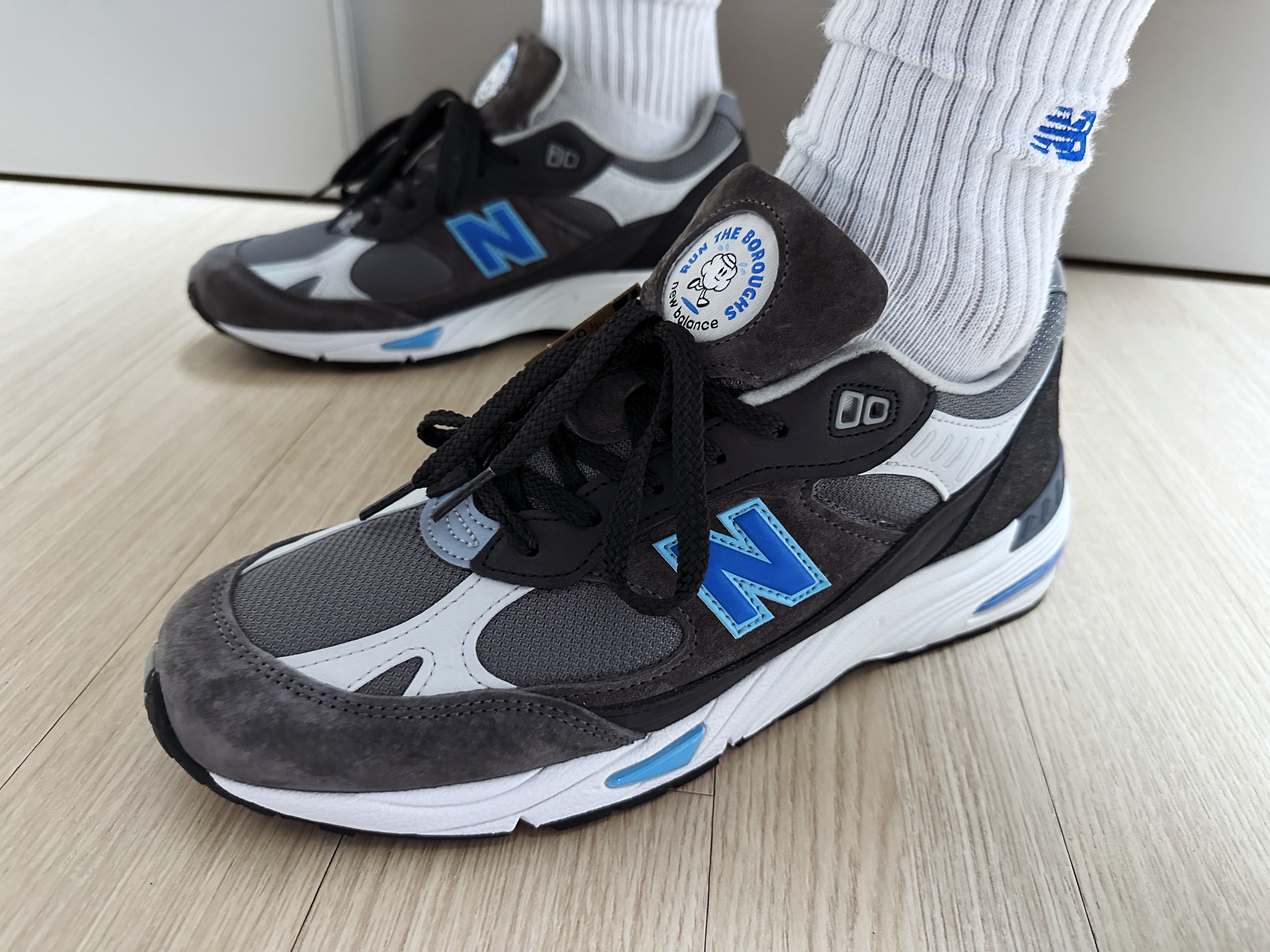 New Balance x Run the Boroughs 991 Made in UK Grey 착용 스타일 - 1