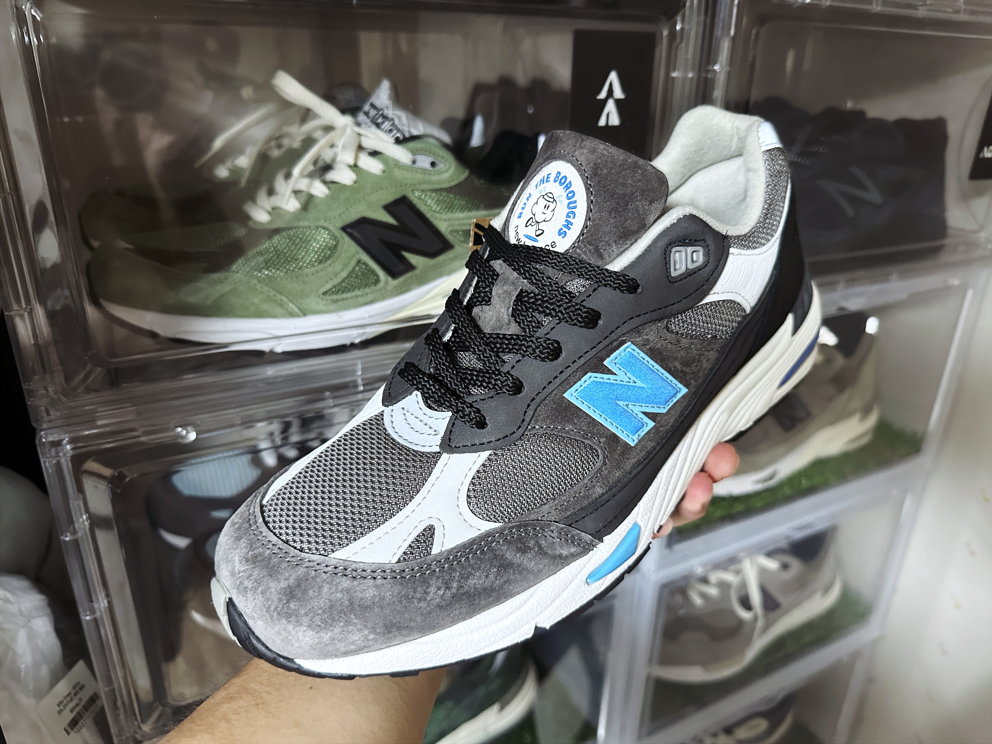 New Balance x Run the Boroughs 991 Made in UK Grey 착용 스타일 - 2