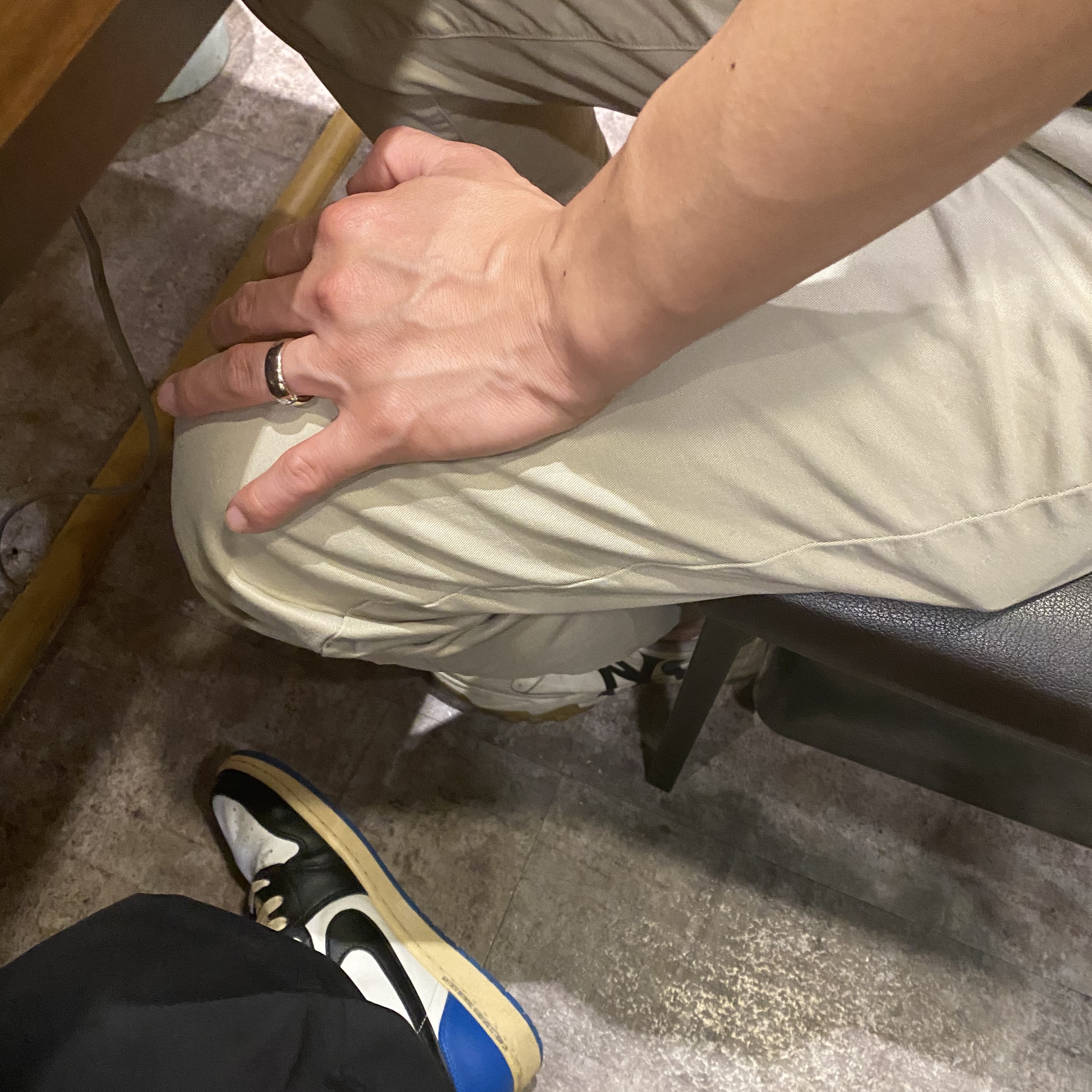 Jordan 1 x Travis Scott x Fragment Retro Low OG SP Military Blue 착용 스타일