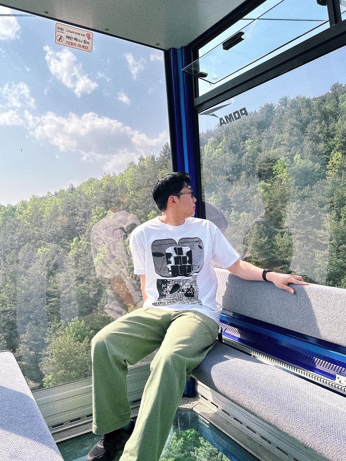 Cav Empt Md Blocked T-Shirt White - 23SS, Asics Jog 100 2 Black 착용 스타일 - 2