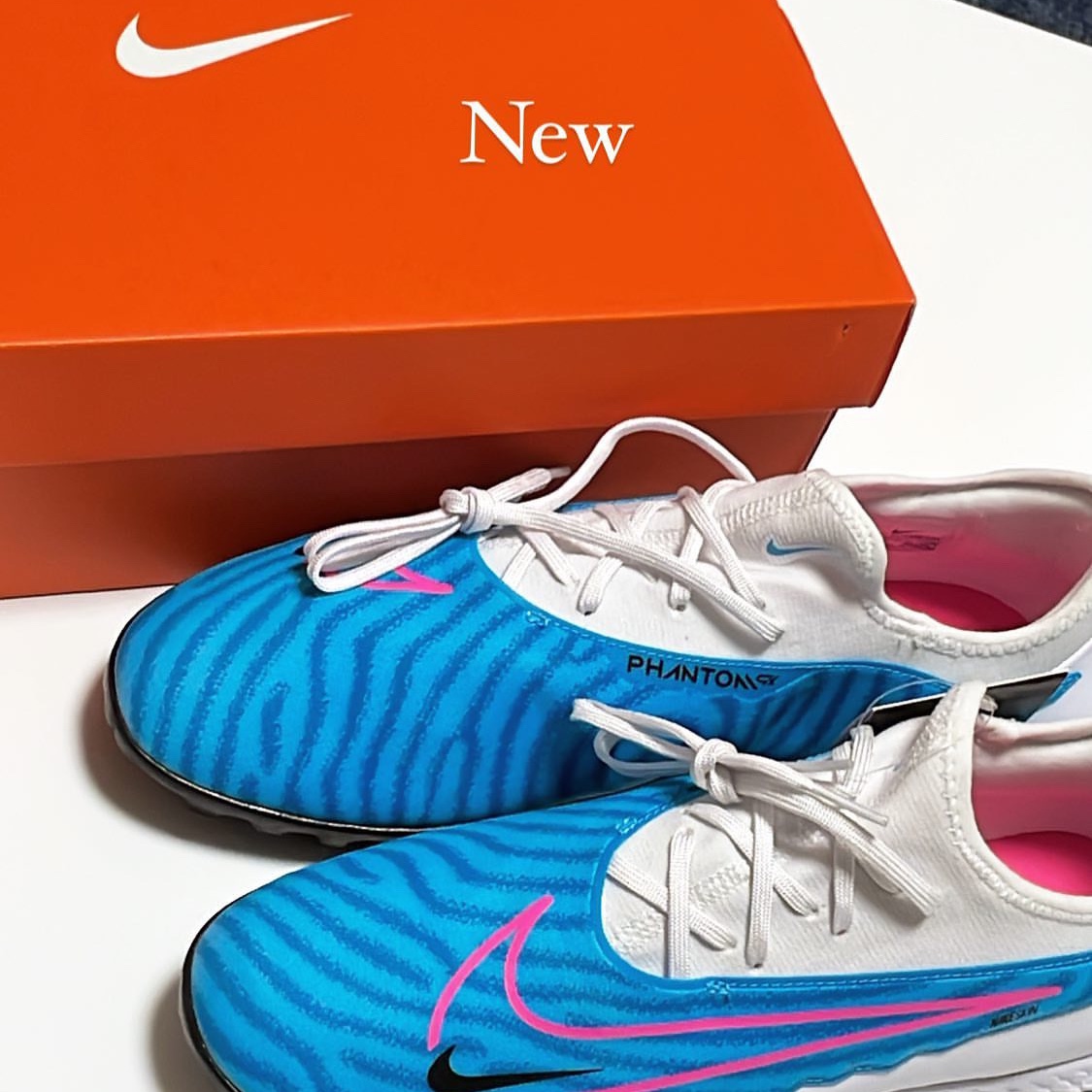 Nike React Phantom GX Pro TF Baltic Blue White 착용 스타일