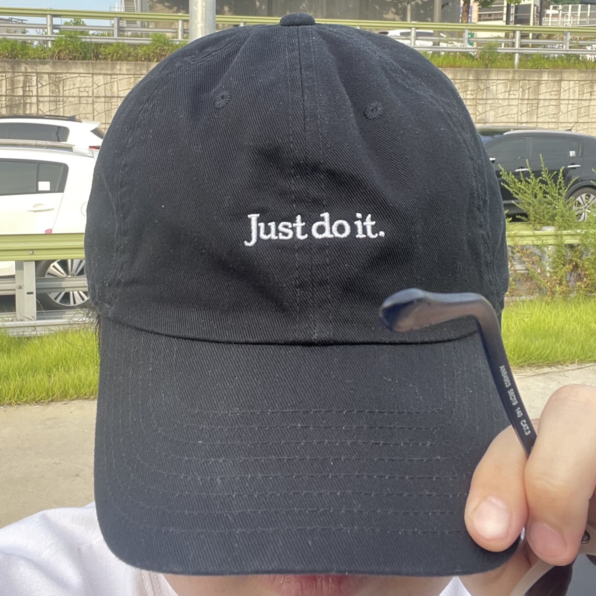 Nike Heritage 86 Just Do It Cap Black 착용 스타일