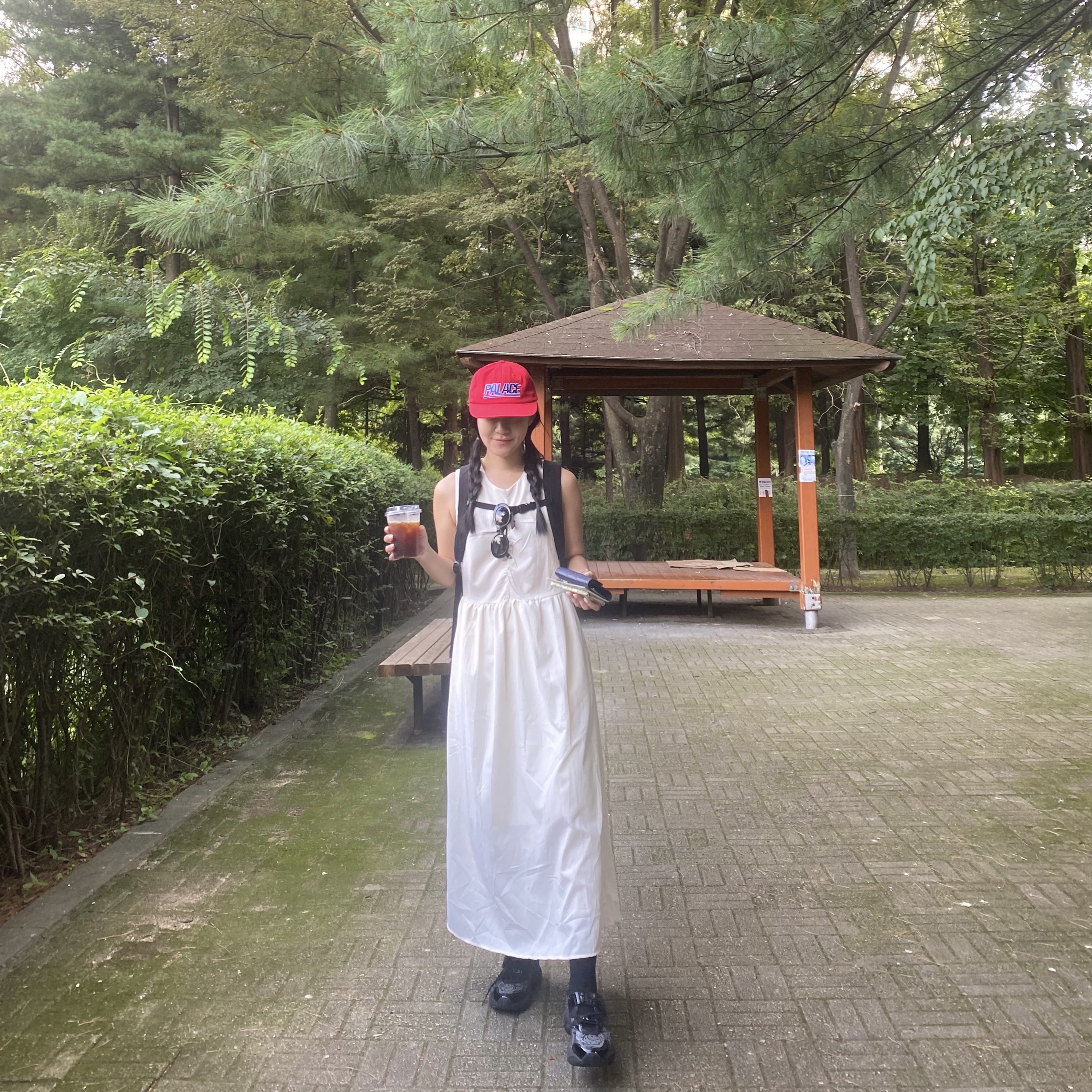 Palace Gigantic Pal Hat Red - 23SS, Arc'teryx Konseal 15 Backpack Black 착용 스타일 - 4
