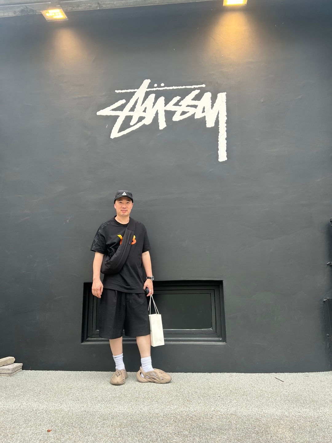 Palace x Y-3 Logo T-Shirt Black - 22FW, Palace Cripstop Grid 4G Cap Black - 22SS 착용 스타일