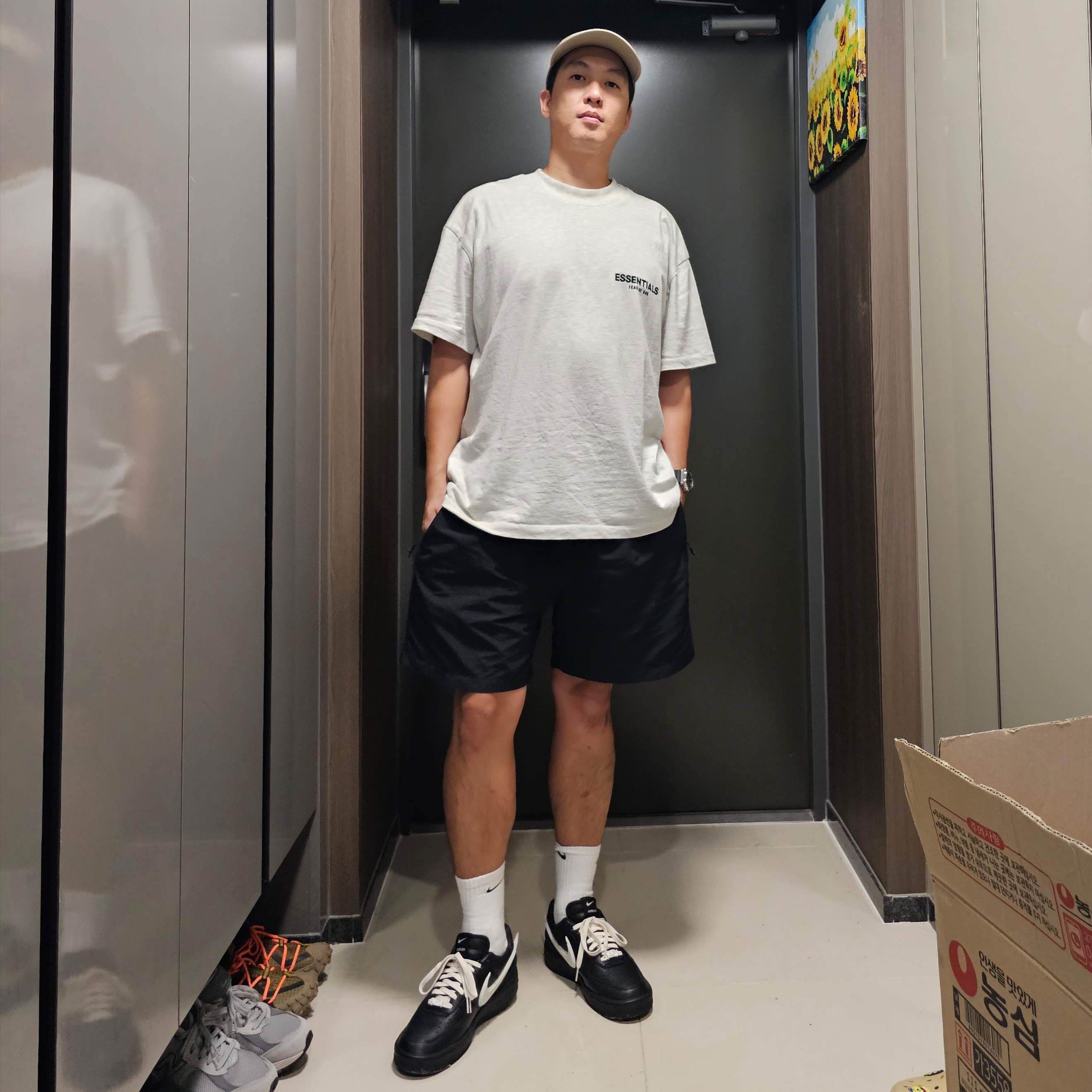 Nike NRG ACG Trail Shorts Black Dark Smoke Grey - Asia, Nike x Ambush Air Force 1 Low SP Black 착용 스타일